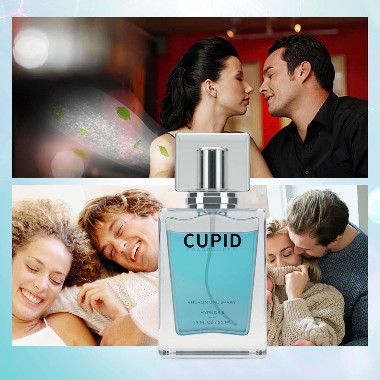 **50ml Cupid Cologne for Men - Pheromone-Infused Fragrance with Hypnotic Charm, Long-Lasting Scent (2-Pack) - Perfect for Dates, Gifts & Special Occasions**