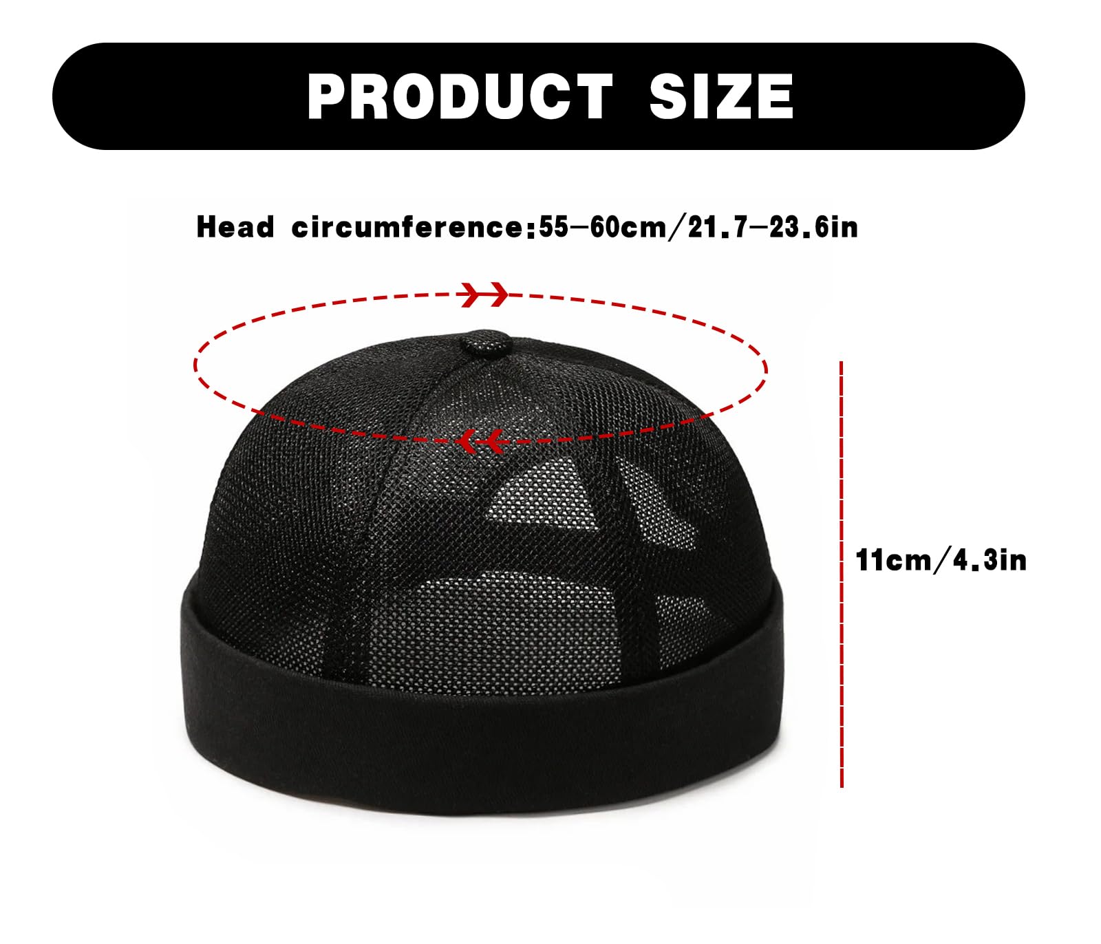 Initlove Men's Breathable Mesh Beanie Cap - Lightweight Docker Hat for Sailors & Outdoor Activities | Perfect for Fishing, Boating, and Winter Sports