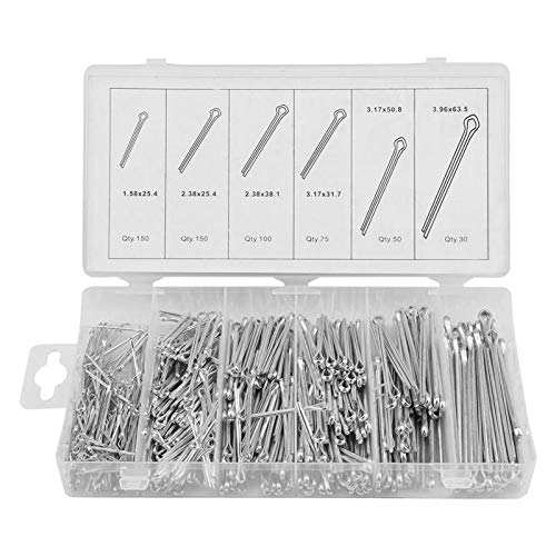 Ochoos 555-Piece Split Cotter Pins Kit - Mechanical Hitch Hair Tractor Fastener Clips Assortment with Storage Case | Ideal for Automotive, Machinery, and DIY Projects