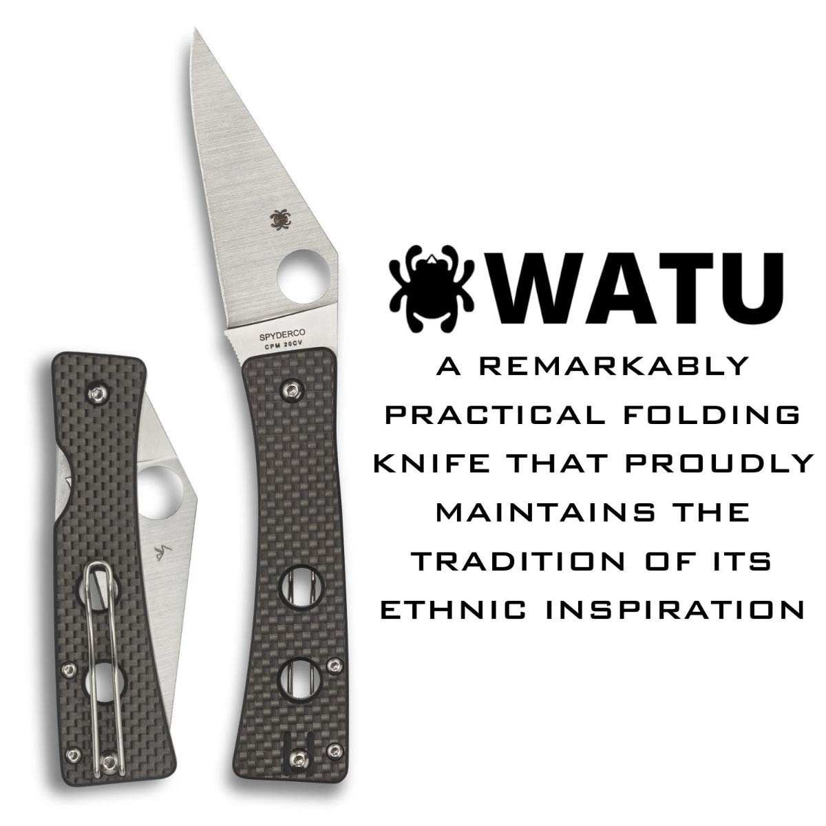 Spyderco WATU Ethnic Series Folding Knife - 3.26