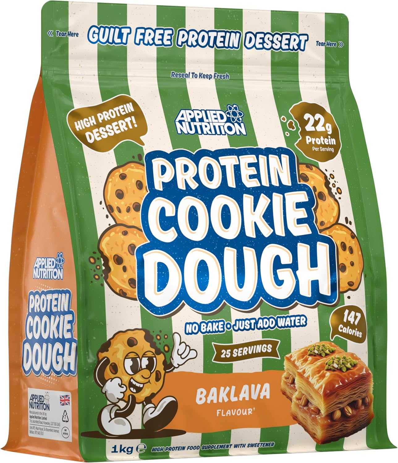 Applied Nutrition Protein Cookie Dough 1kg - High Protein Snack for Fitness & Weight Loss | Perfect for Post-Workout Recovery & Healthy Dessert