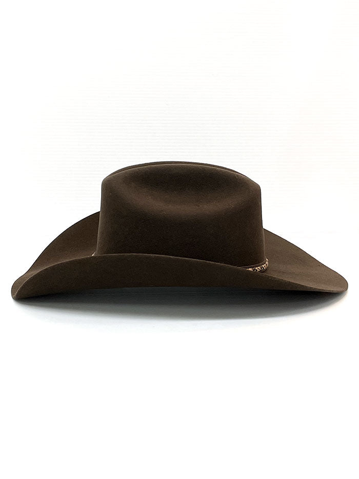 Justin JF0242PLNS40 2X Plains Premium Felt Hat for Men - Western Cowboy Style Brown Felt Hat - Perfect for Rodeo, Country Music Festivals & Outdoor Adventures