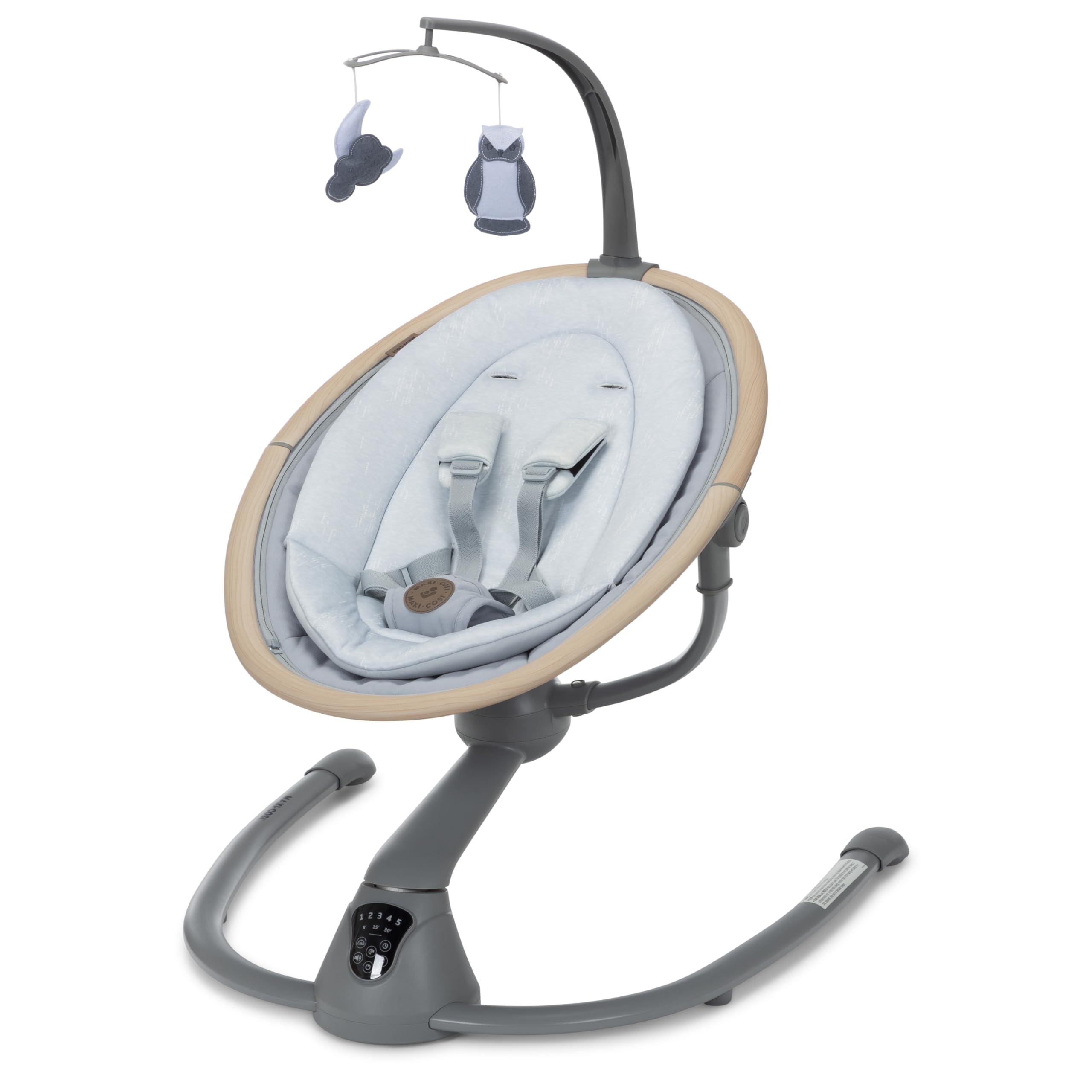 Maxi-Cosi Cassia Baby Swing for Infants - Portable, Foldable & Lightweight with Music & 360° Rotation - Classic Slate | Perfect for Nursery, Travel & Soothing Fussy Babies
