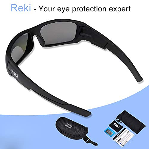 Reki Polarized Sports Sunglasses for Men & Women - UV Protection, Lightweight & Shatterproof - Perfect for Cycling, Running, Driving, Fishing & Outdoor Activities