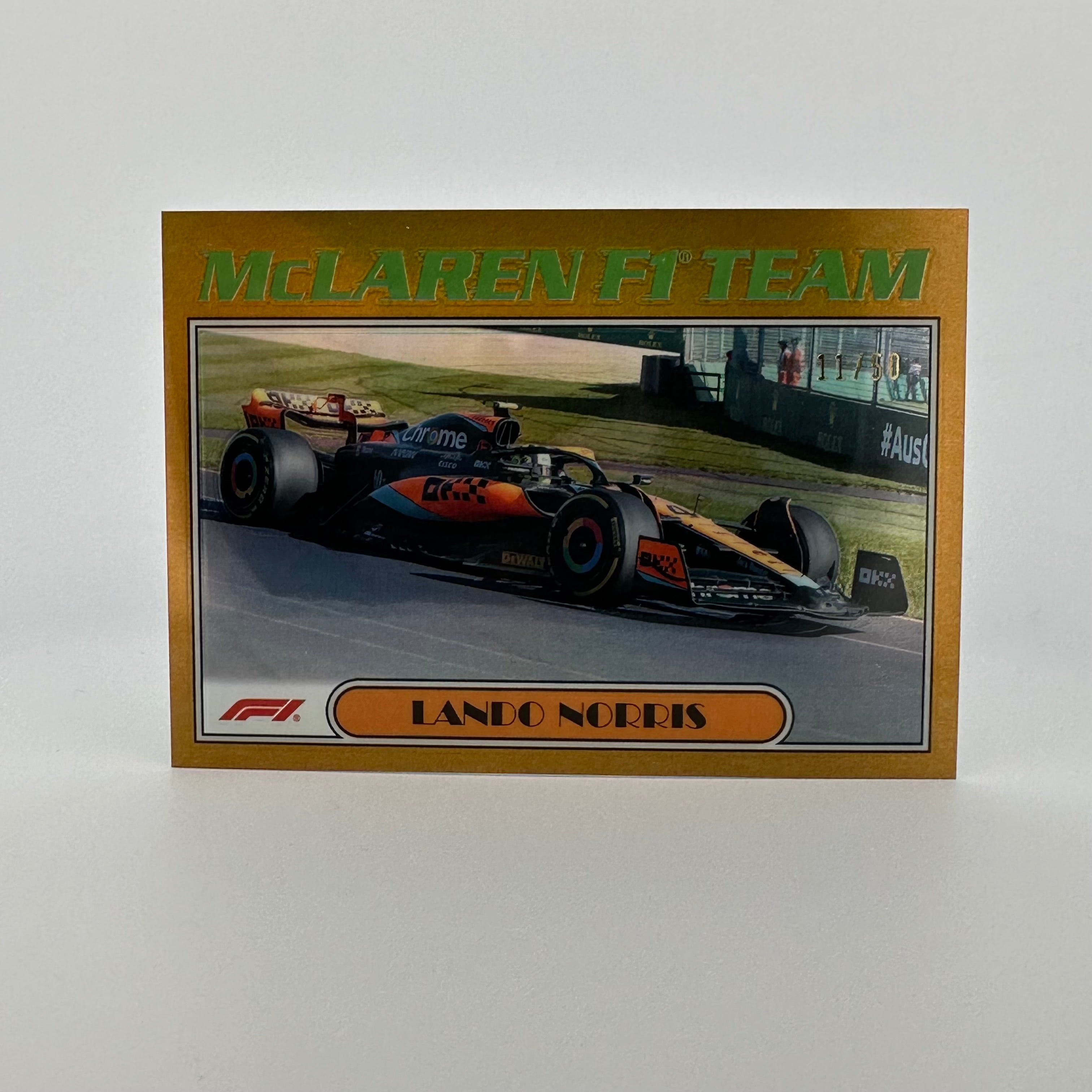 2023 Topps Chrome Lando Norris #AU77 LN Gold 11/50 - Rare F1 Racing Card for Collectors & Fans - Perfect for Trading, Display, and Investment