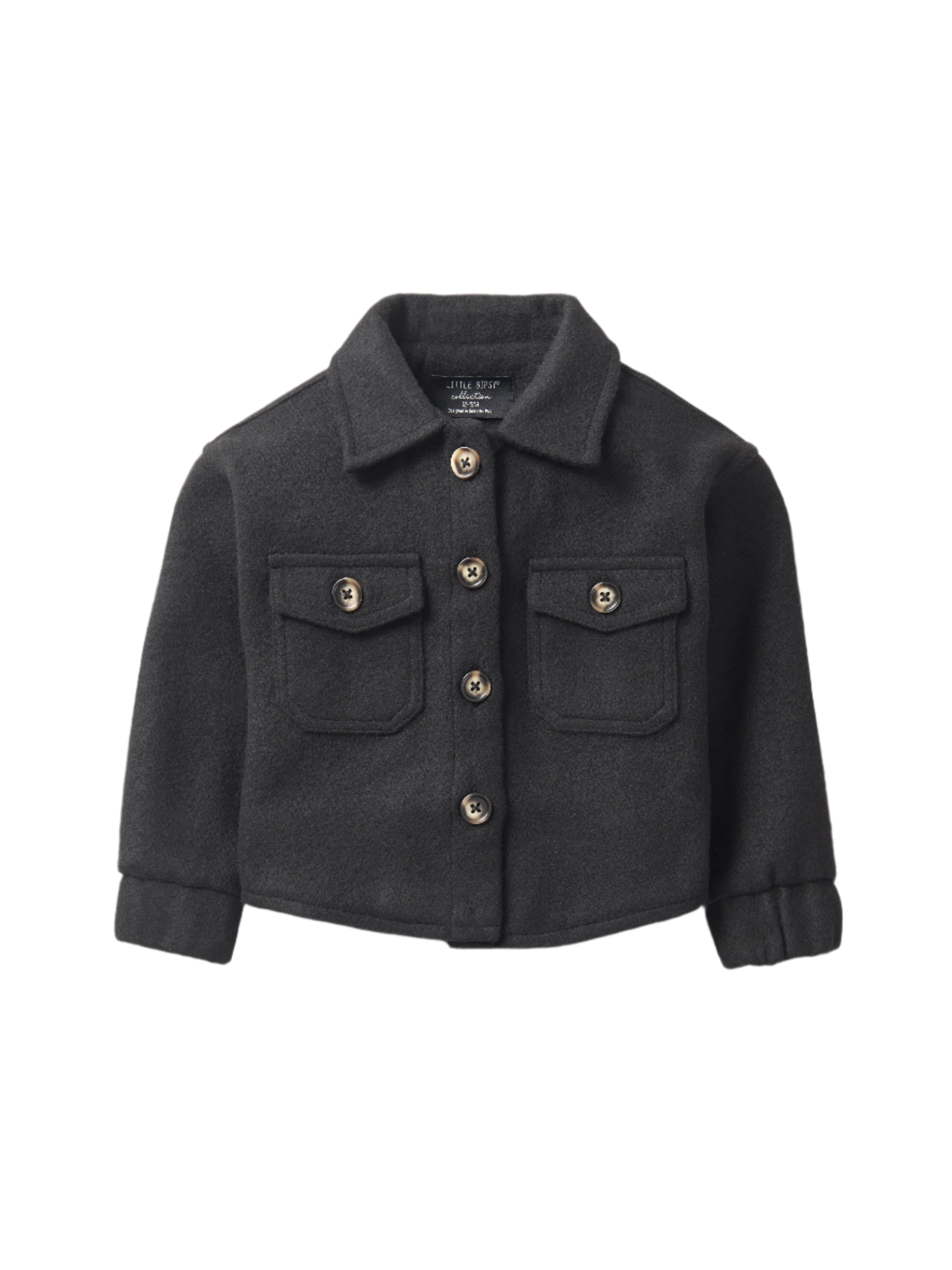 Men's Black Shacket - Stylish & Warm Overshirt Jacket for Fall & Winter | Casual Outerwear for Work, Travel & Outdoor Activities