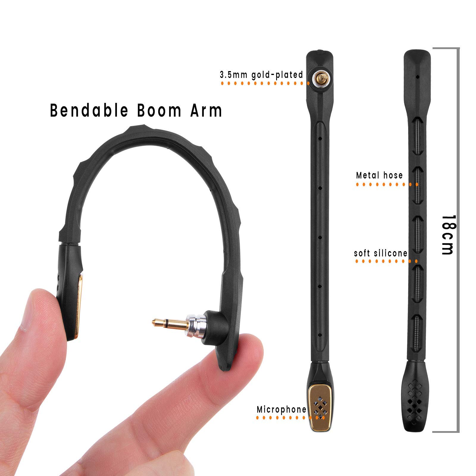 Weishan A40 Replacement Microphone for Astro A40/A40 TR Gaming Headset - Noise Cancelling 3.5mm Black - Compatible with PS5, PS4, Xbox One, PC, Mac & Smartphones - Perfect for Gaming, Streaming & Online Meetings