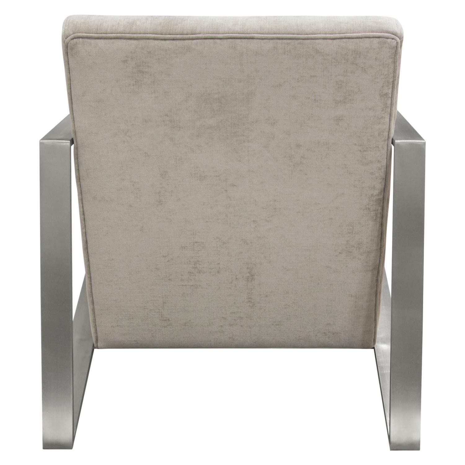 Luxury Diamond Sofa La Brea Accent Chair - Champagne Finish for Living Room, Bedroom & Office Decor | Modern Mid-Century Style Armchair with Tufted Back