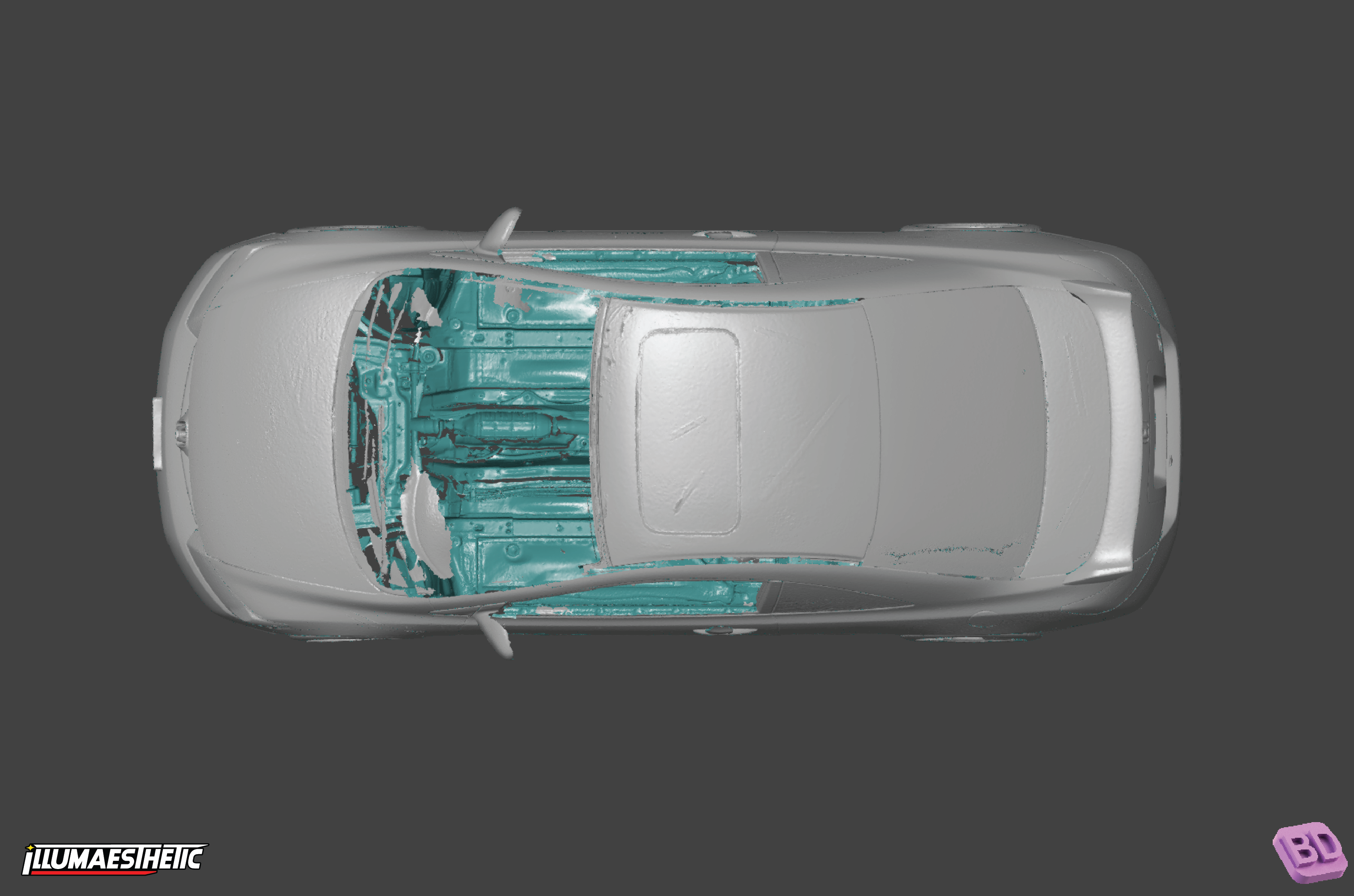 Honda Civic Si (FG2) 3D Scan Model for 2006-2009 - Perfect for Car Enthusiasts, 3D Printing Projects & Automotive Restoration