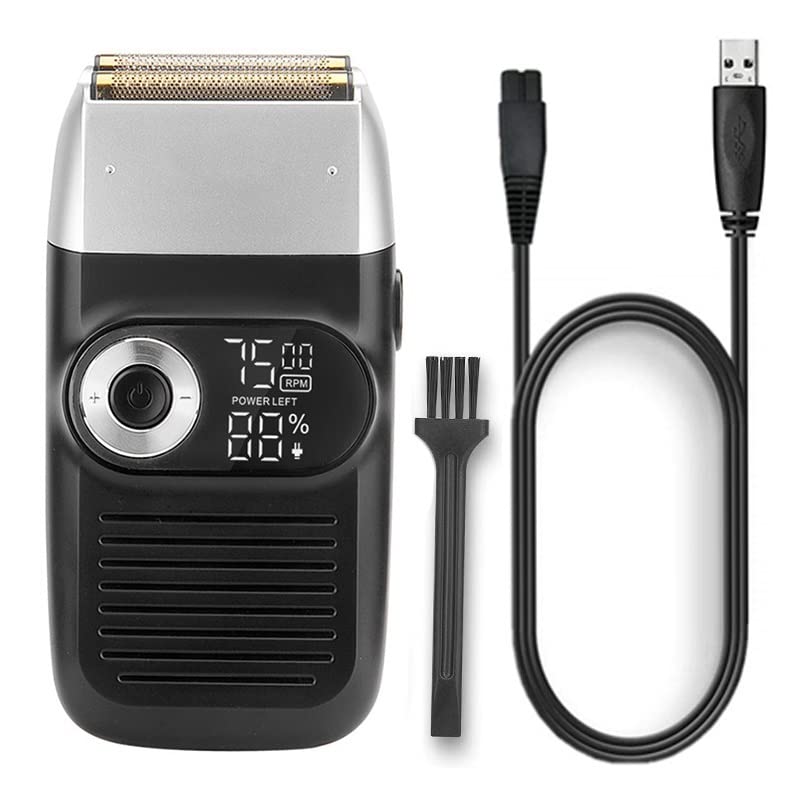 Professional Electric Razor for Men - 3-Speed Powerful Hair & Beard Shaver with Bald Head Trimmer - Barber-Grade Shaving Machine for Smooth Fades & Finishing - Perfect for Home Grooming, Travel & Professional Use