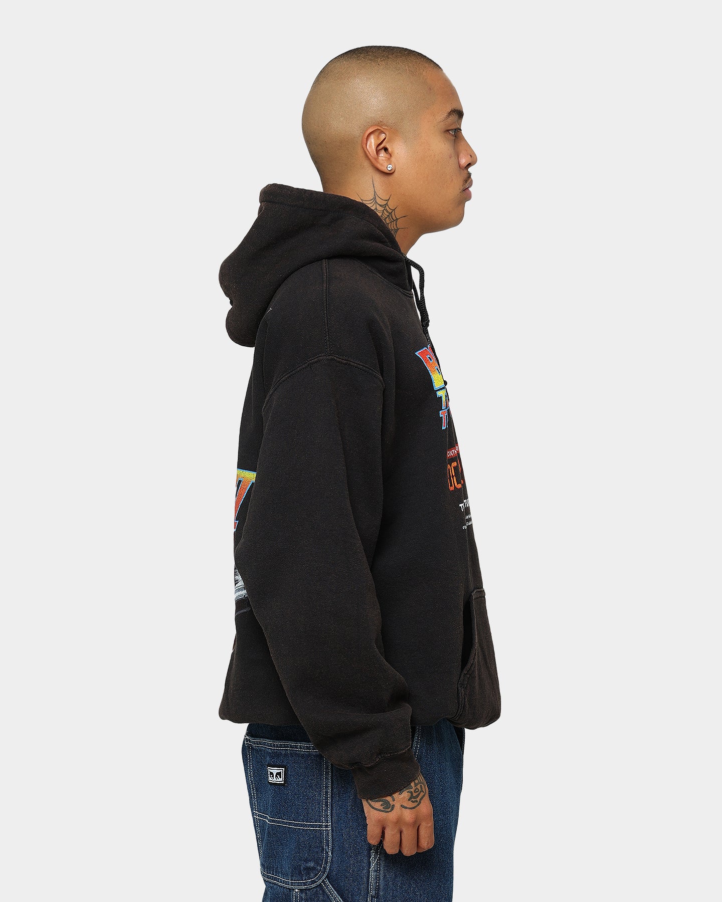 Vintage Back To The Future 2 Hoodie - Washed Black Retro Movie Sweatshirt - American Thrift Style - Perfect for Cosplay, Movie Nights & 80s Nostalgia Fans