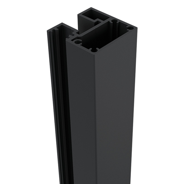 50mm x 50mm Aluminum Side Frame for Slatted Gates - 4200mm Long - Heavy Duty Gate Extrusion for Fencing and Industrial Use