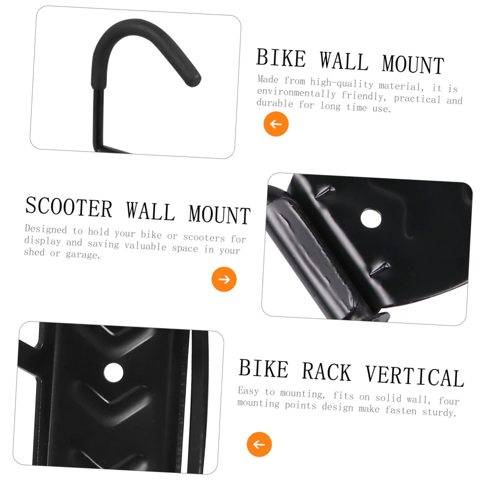 Vertical Bike Wall Mount Hanger - Space-Saving Bike Rack for Home & Garage Storage