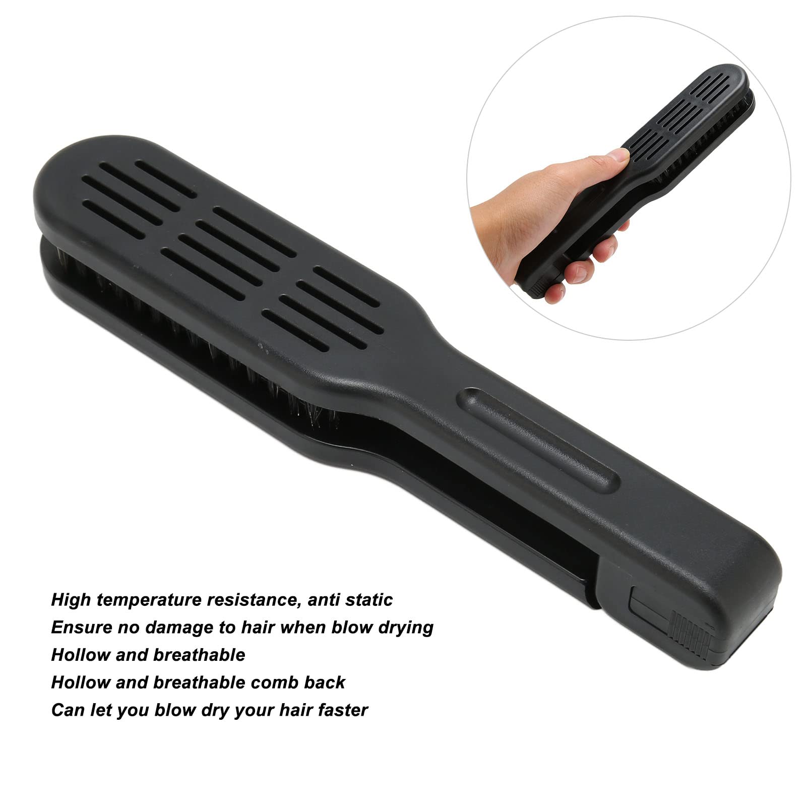 Professional Hair Straightener Comb - Anti-Static Nylon Bristles, Dual-Sided Styling Brush for Smooth & Straight Hair - Perfect for Home Use, Travel & Salon Styling