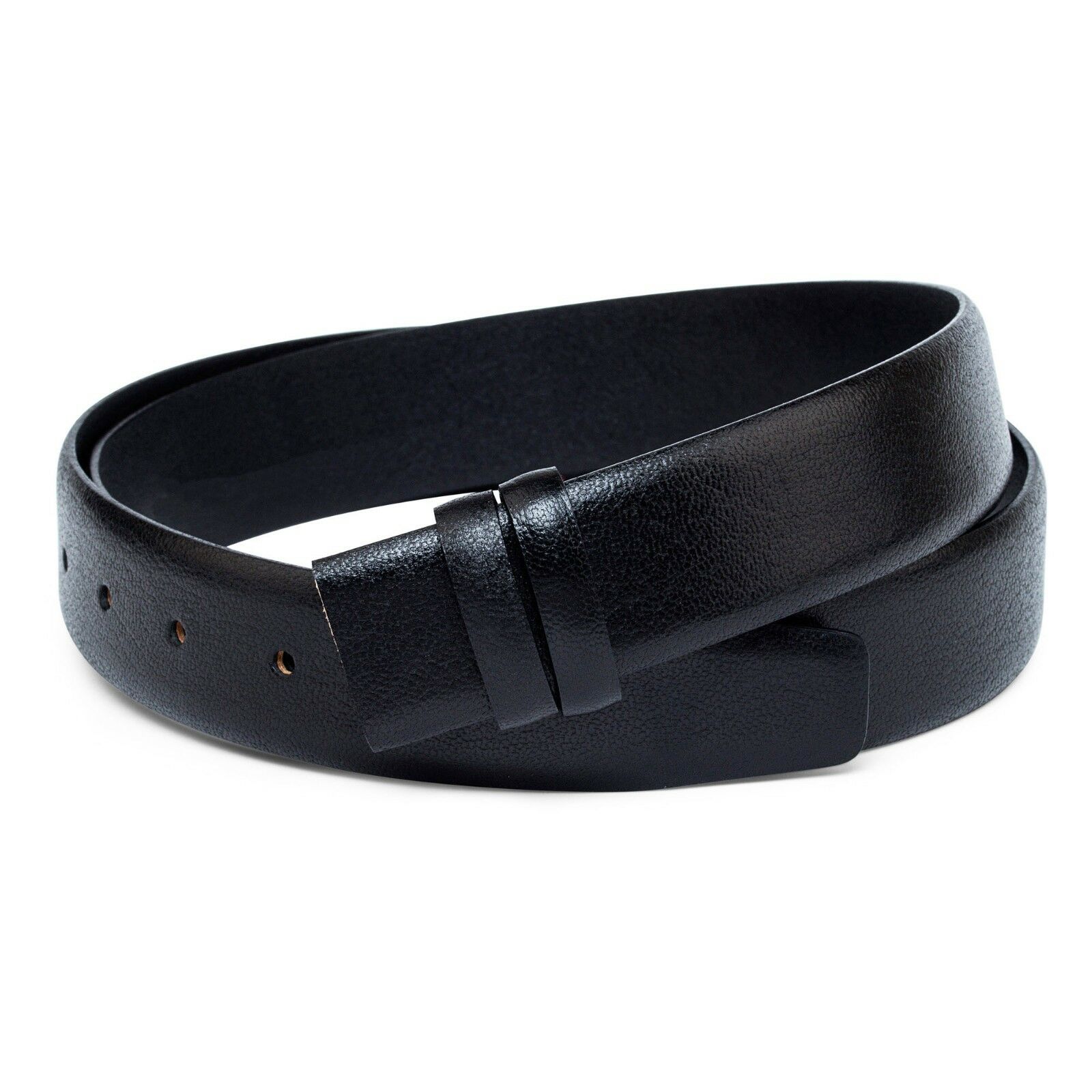 Men's Black Leather Belt Strap for Ferragamo Buckles - 1 3/8 Inch (35mm) Width - Italian Genuine Leather - Perfect for Formal Wear, Office & Dress Pants