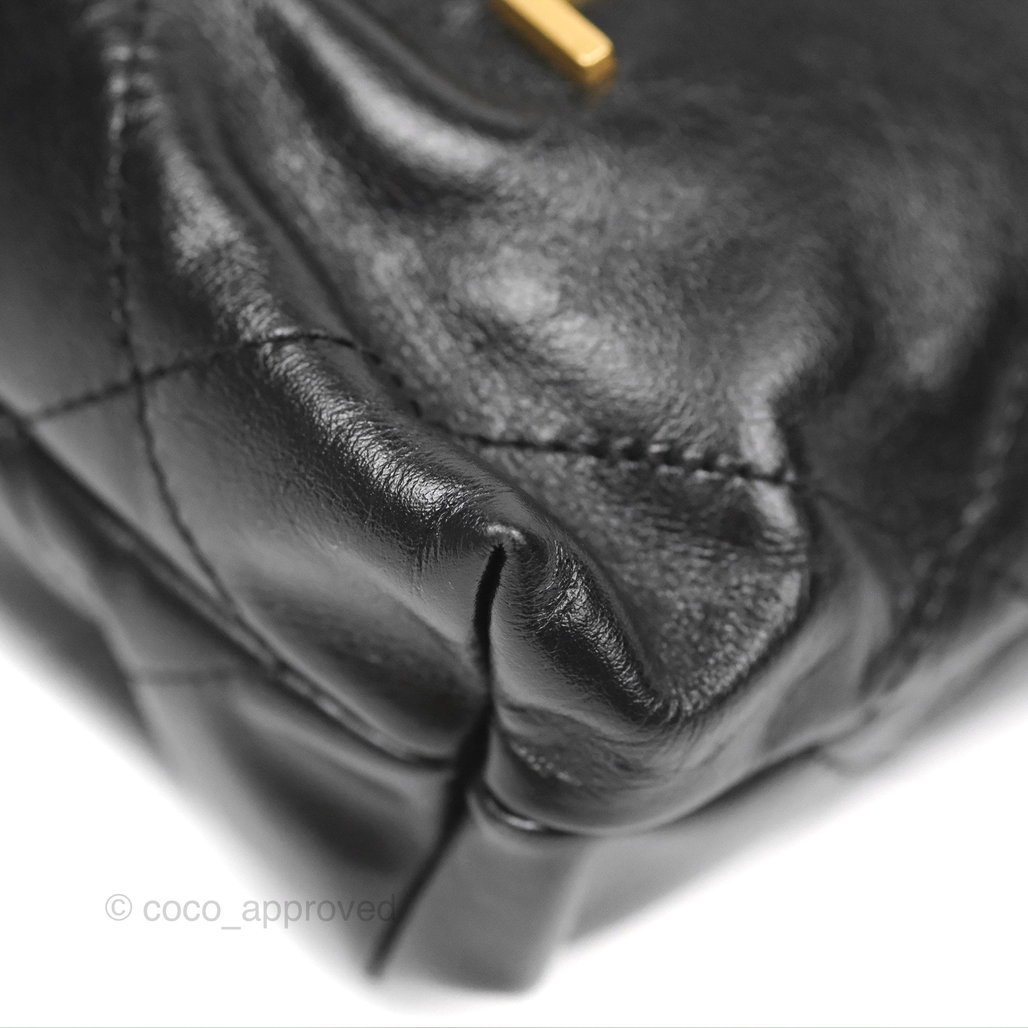 Chanel 22 Mini Bag Black Crumpled Calfskin Leather Crossbody Purse - Luxury Designer Handbag for Women, Perfect for Date Night & Evening Events