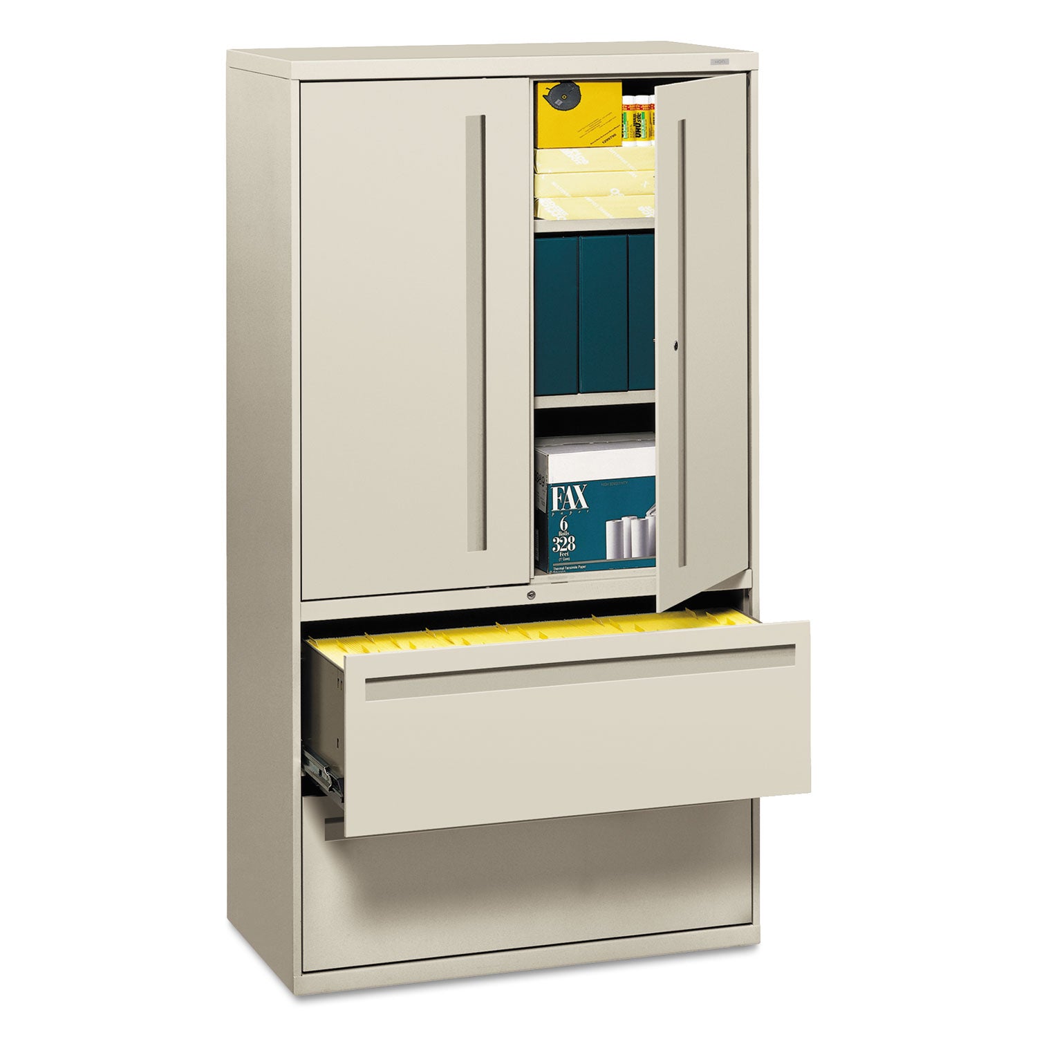 700 Series Lateral File Cabinet with Storage - 36W x 18D x 64.25H, Light Gray - Office Organization & Document Storage Solution for Home & Business Workspaces