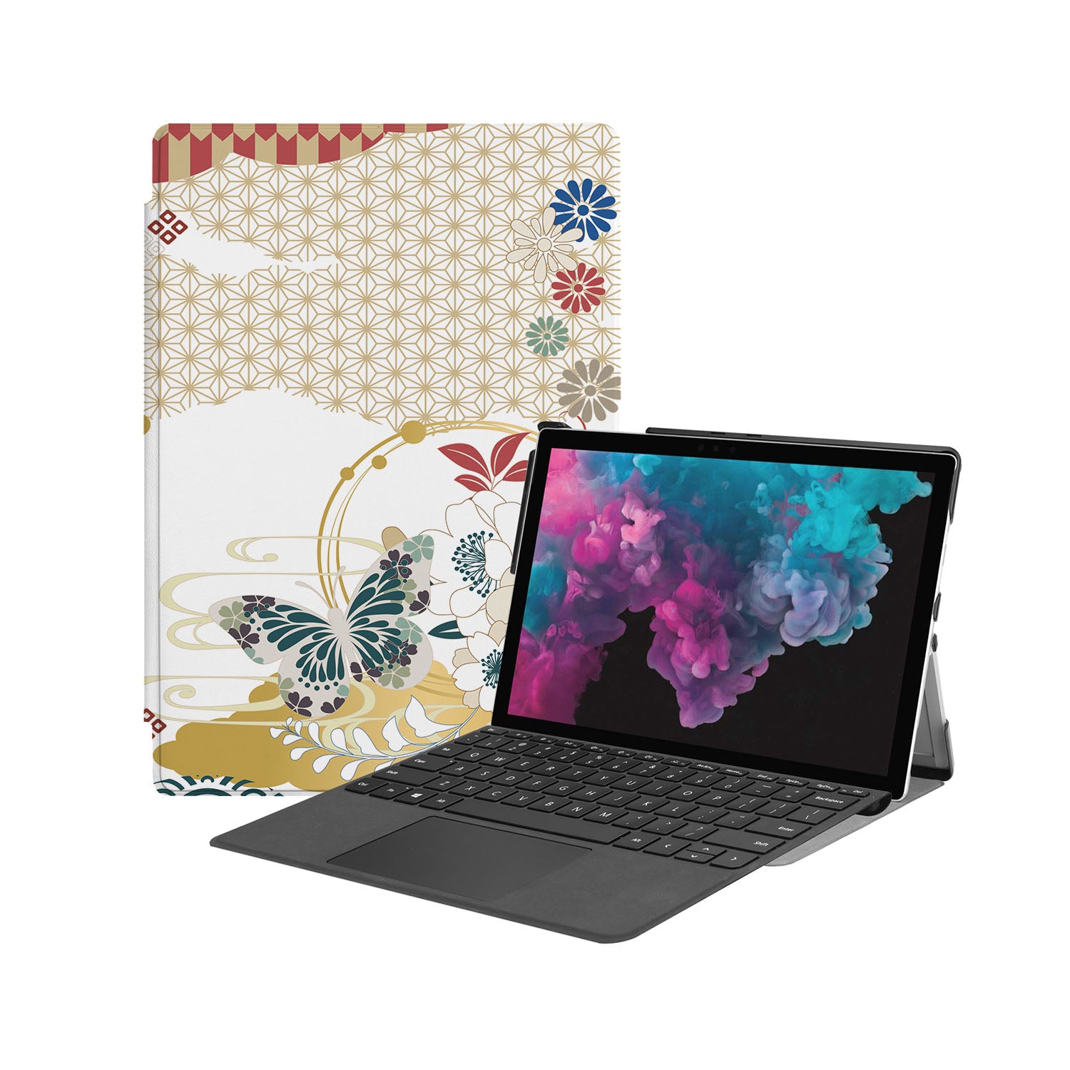 Microsoft Surface Case with Japanese Pattern - Stylish & Protective Cover for Microsoft Surface Pro/Go/Laptop - Perfect for Work, Travel, and Everyday Use