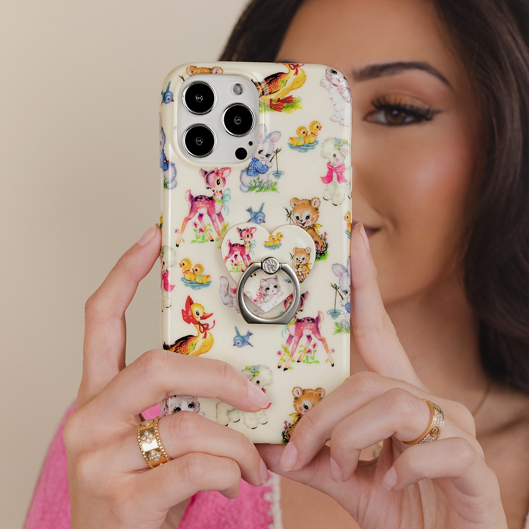 Cute Baby Animals iPhone Case - Durable Protective Cover for iPhone 12/13/14/15 - Perfect Gift for Animal Lovers & Kids - Great for School, Work & Everyday Use