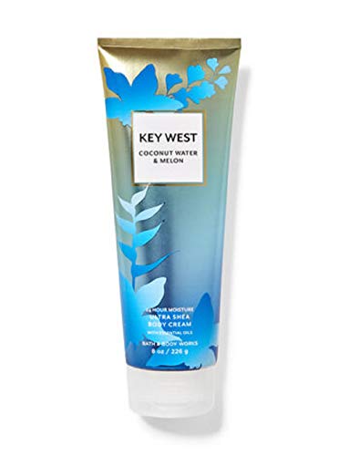 Bath & Body Works Key West Ultra Shea Body Cream - Coconut Water & Melon Scent, 8 oz | Deeply Moisturizing Shea Butter Lotion for Dry Skin | Perfect for Summer Hydration & Relaxing