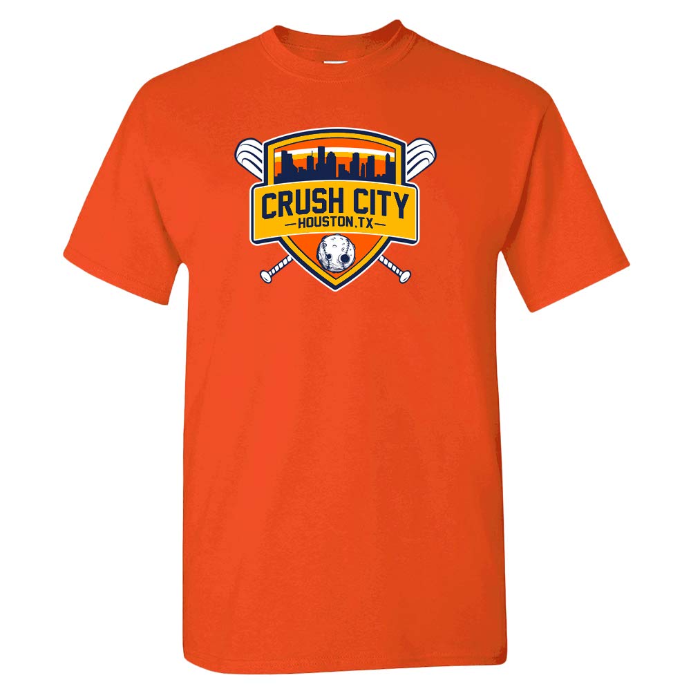 Crush City Baseball T-Shirt for Men - Vintage Style Fan Apparel for Games & Casual Wear