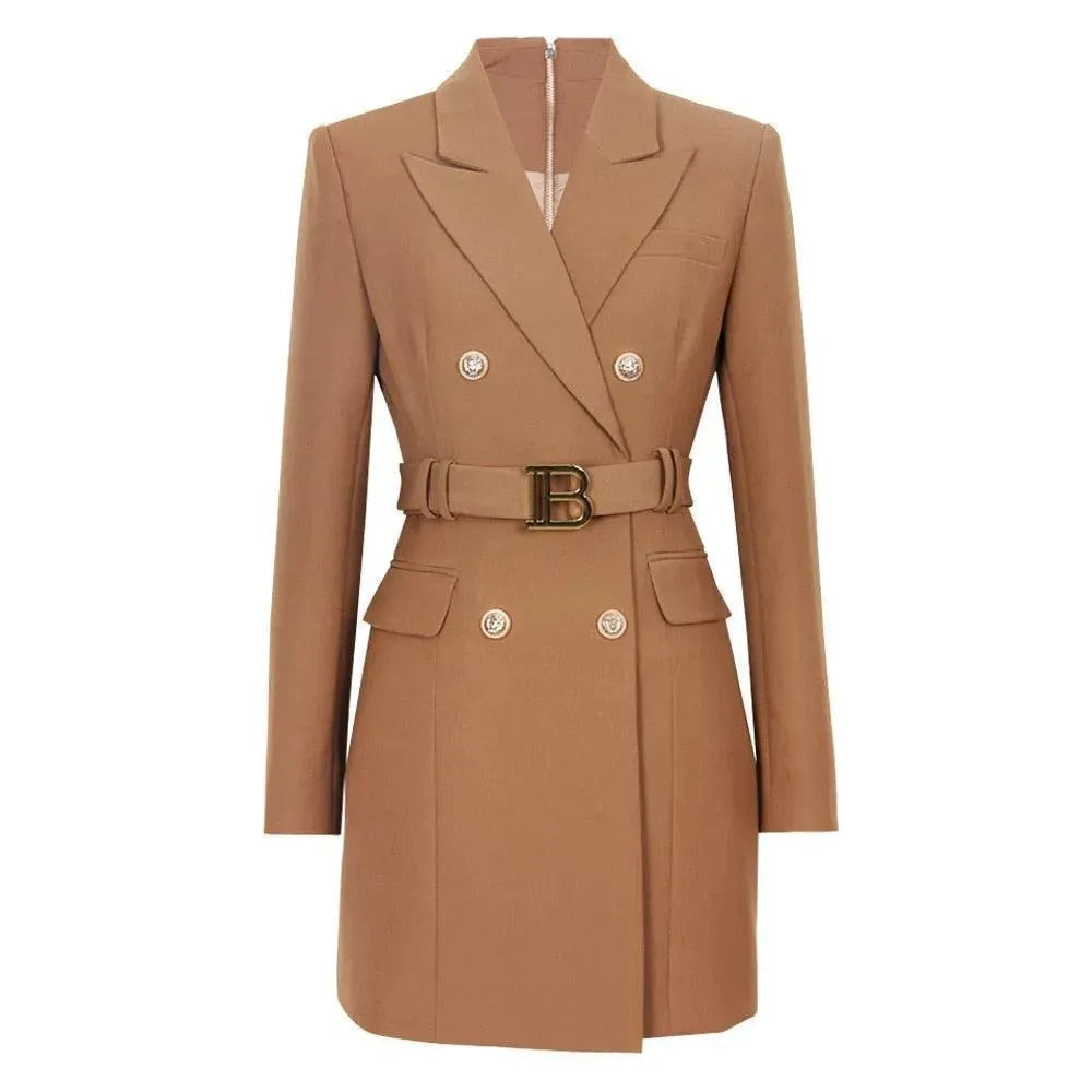 Stylish Women's Double Breasted Blazer - Formal Business Jacket for Office & Professional Wear | Perfect for Work Meetings, Interviews & Corporate Events