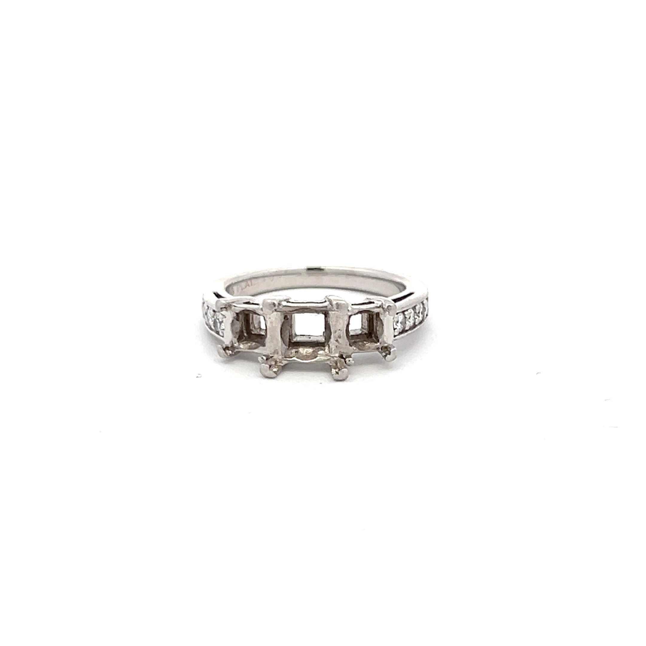 0.24 Carat Round Brilliant H SI1 Diamond Platinum Semi Mount Ring - Elegant Engagement & Wedding Band for Women, Perfect for Proposals, Anniversaries & Special Occasions