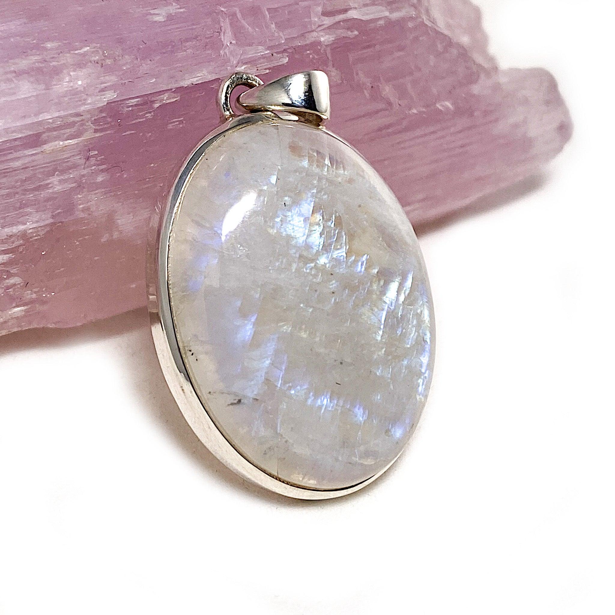 Moonstone Oval Pendant Necklace PPGJ336 – Elegant Gemstone Jewelry for Women, Perfect for Weddings & Special Occasions