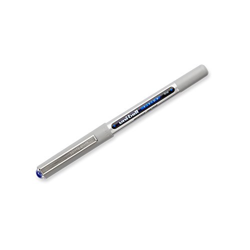 Uni-Ball Vision Stick Rollerball Pens Fine Point 0.5mm Blue Ink - 12 Pack (4 Sets of 3) for Office, School, Note Taking & Gift Giving - Smooth Writing Pens (Model 60134)