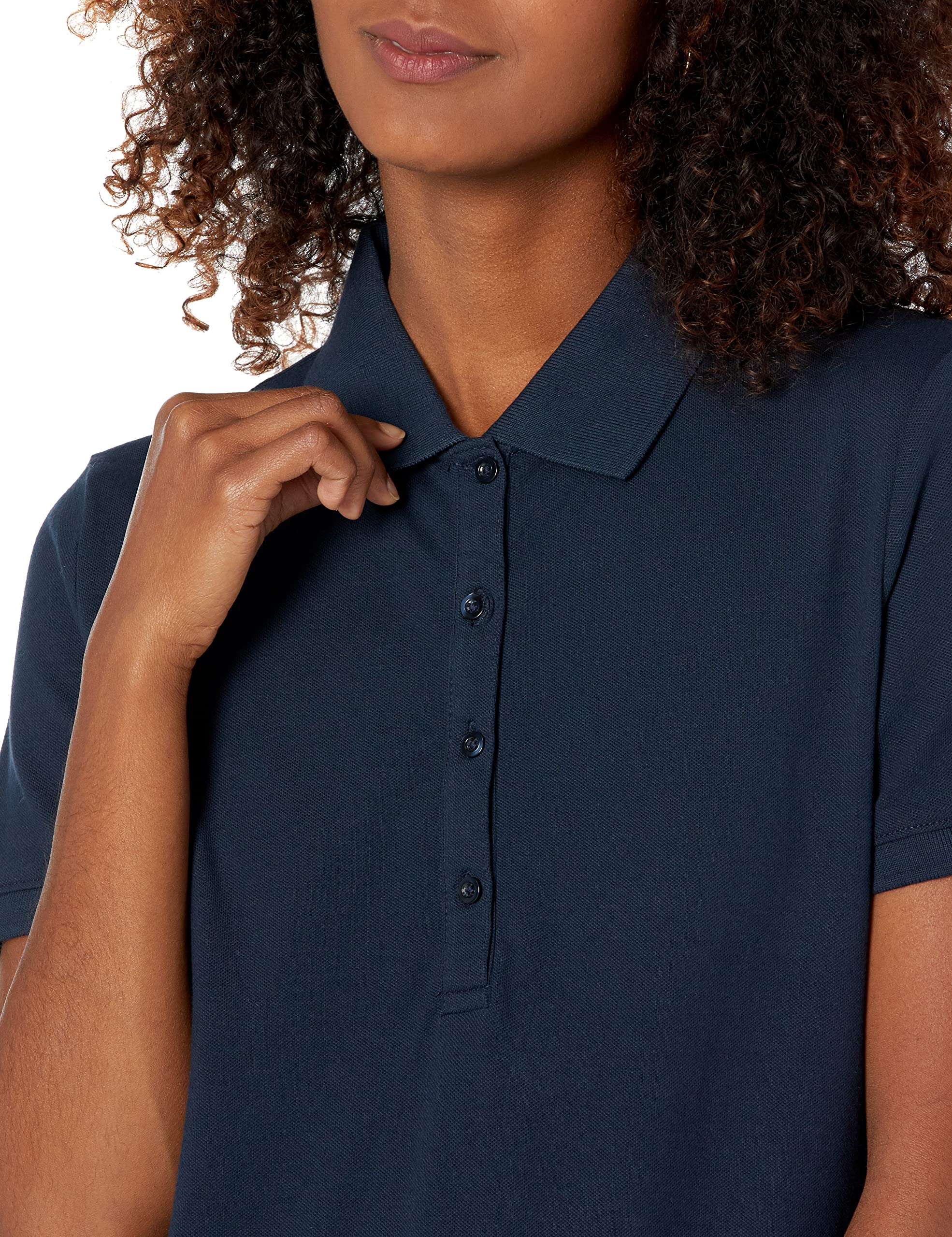 Amazon Essentials Women's Short-Sleeve Polo Shirt - Comfortable Cotton Blend, Classic Fit, Plus Size Options - Perfect for Work, Golf & Casual Wear