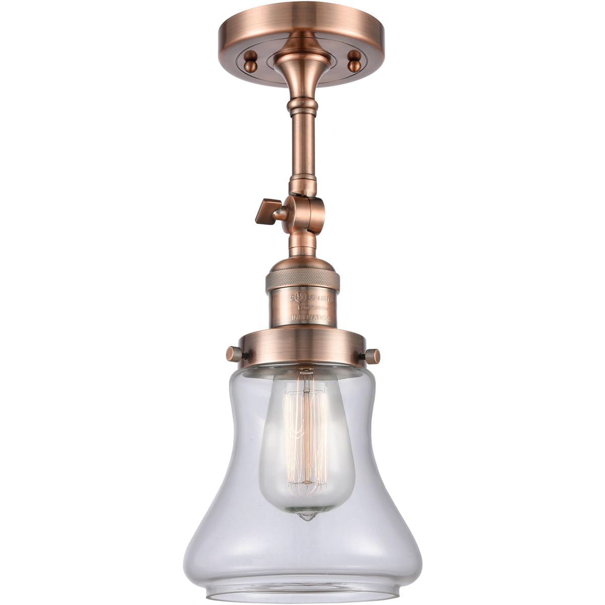 Innovations INNO203-AC-G192-LED Modern Copper LED Wall Sconce Light Fixture - Energy Efficient Indoor/Outdoor Lighting for Bedroom, Hallway, Porch & Patio