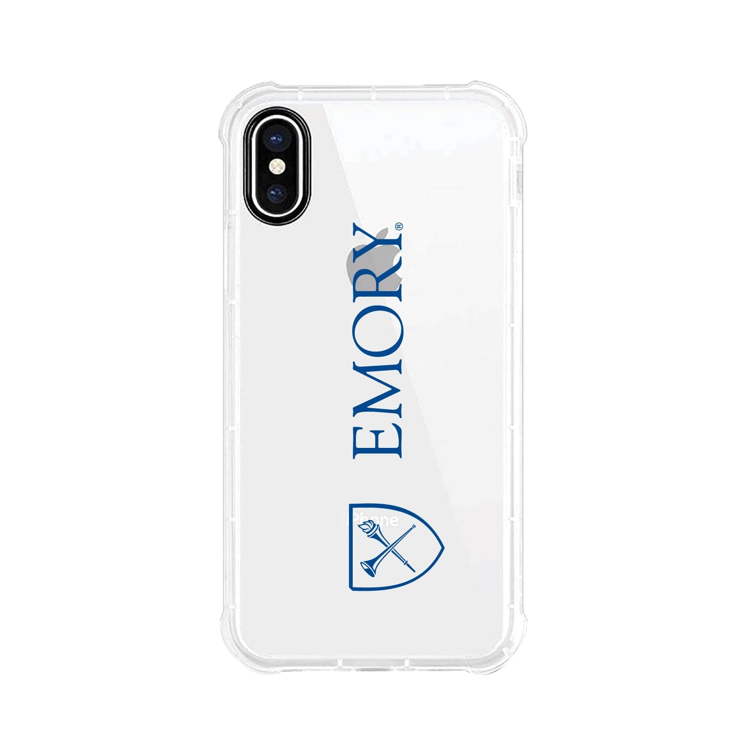 OTM Essentials Durable Shockproof Phone Case for iPhone 12/12 Pro - Classic White Design with Reinforced Edges | Emory University Themed Protective Cover | Perfect for College Students, Alumni & School Spirit Enthusiasts
