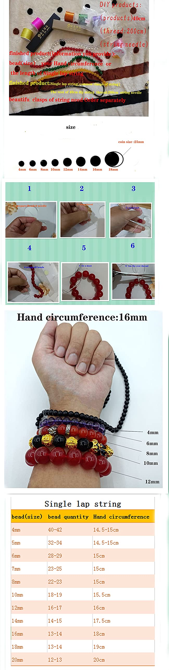 Natural Terahertz Loose Beads 4mm Round Semi-Finished DIY Jewelry Making Beads - Energy Stone for Bracelets, Necklaces & Spiritual Healing Accessories