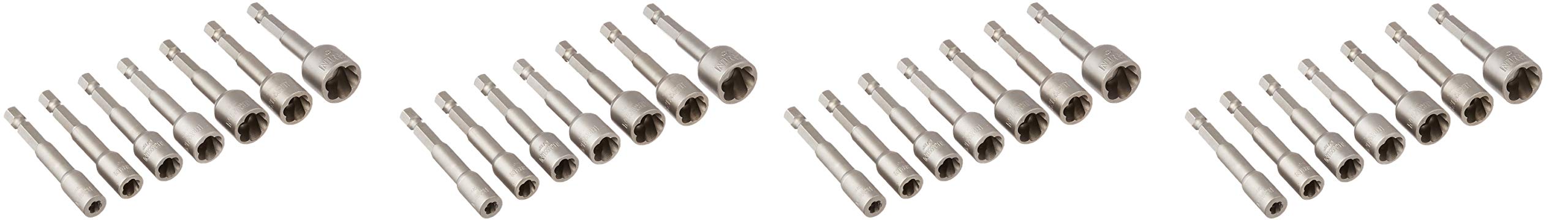 Irwin Tools 7-Piece Power-Grip Screw and Bolt Extractor Set (394100) – 4 Pack | Damaged Screw Removal Kit for DIY, Automotive & Home Repair