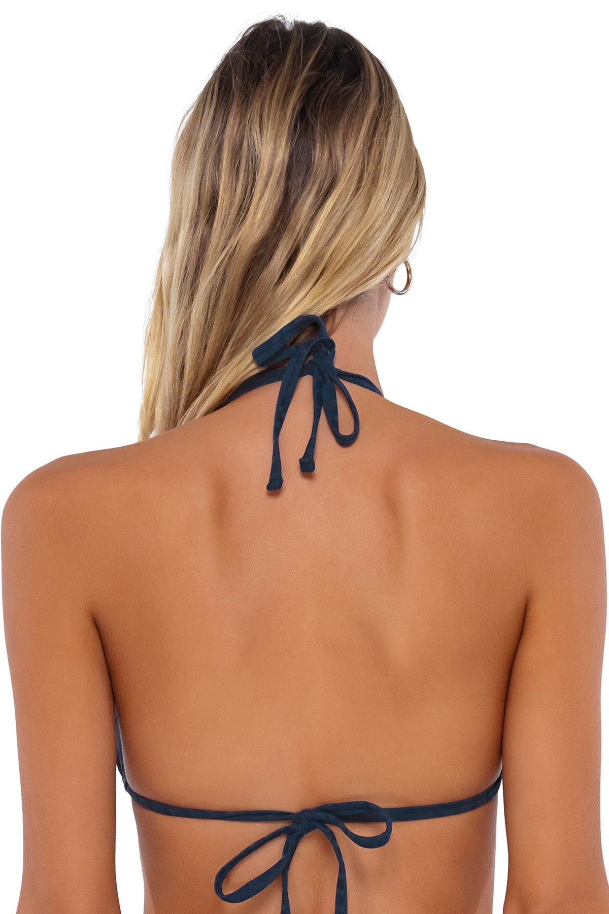 Night Sky Bay Rib Cambria Triangle Bikini Top - Women's Swimwear for Beach & Pool - Perfect for Summer Vacations, Surfing, and Sunbathing
