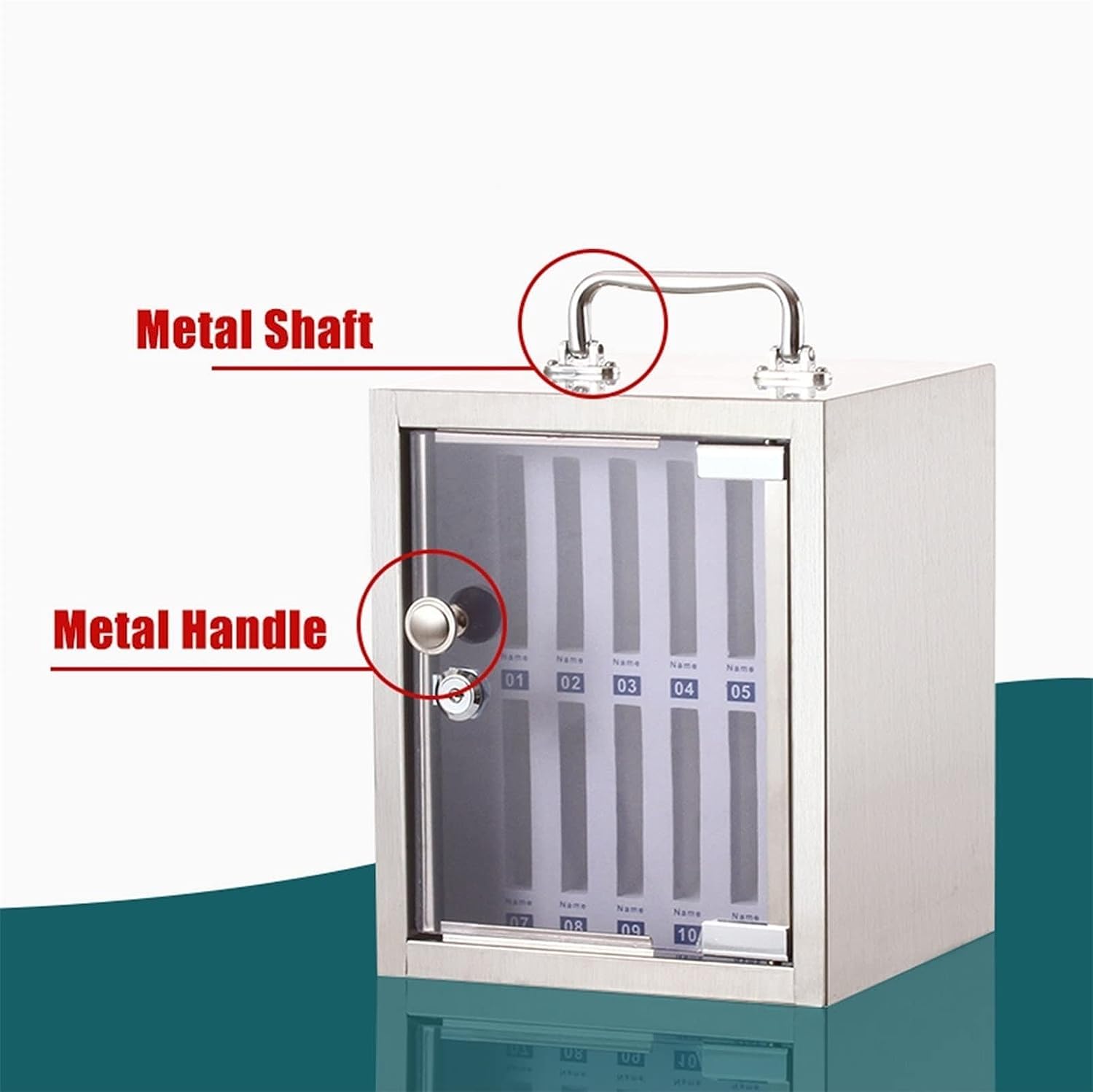 36-Slot Lockable Metal Phone Storage Cabinet - Stainless Steel Wall-Mounted Mobile Phone Safe for Retail, Office & School Security