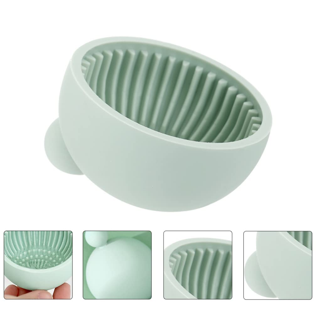 FOMIYES Silicone Makeup Brush Cleaner Bowl - Professional Cosmetic Brush Cleaning Mat & Scrubber Pad for Face Makeup Tools | Perfect for Home Salon & Travel Makeup Kit Organization