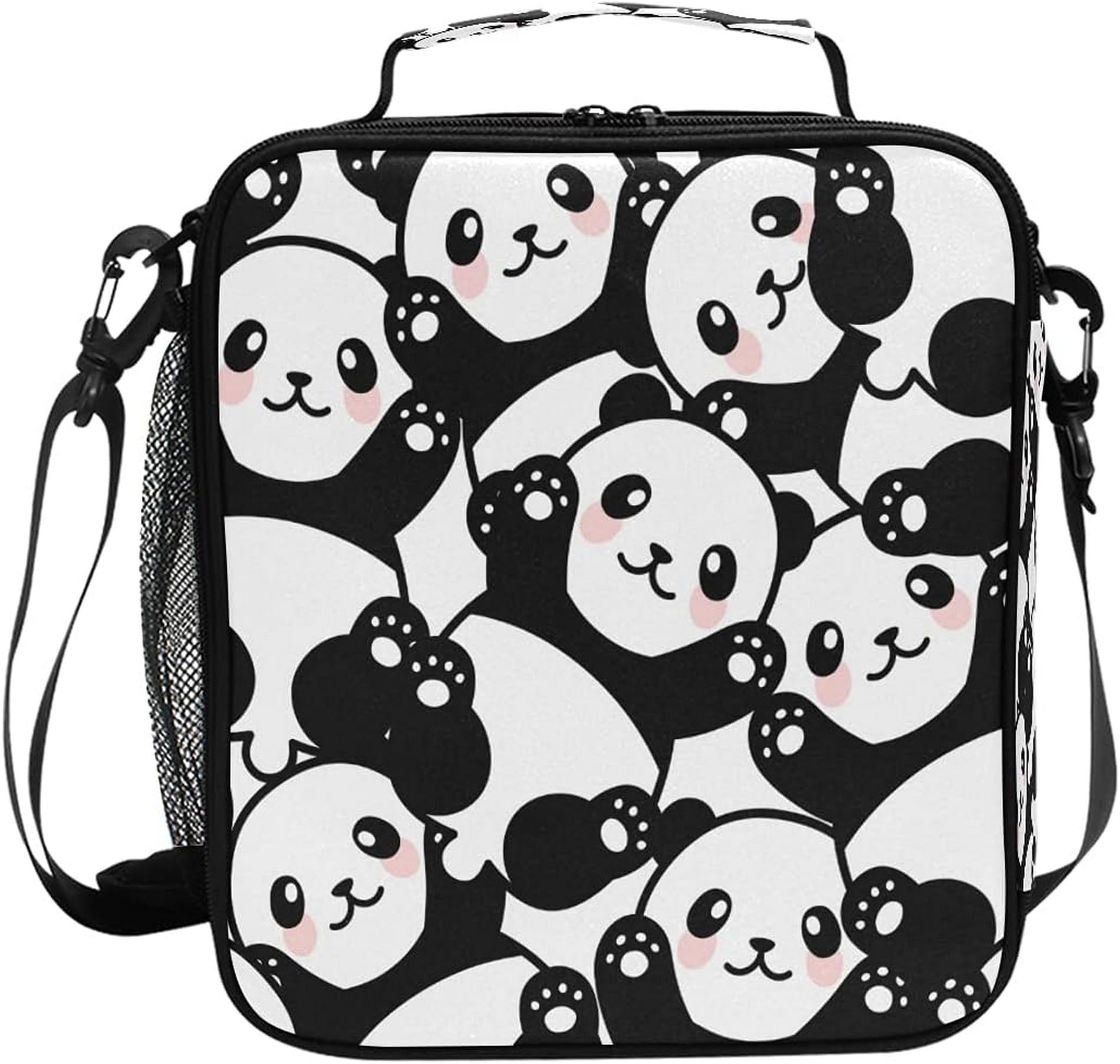 Cute Panda Insulated Lunch Box for Kids - Leakproof Thermal Lunch Bag with Adjustable Strap for School, Picnic & Travel - Durable Bear-Themed Lunch Tote for Boys, Girls & Women (BPA-Free)