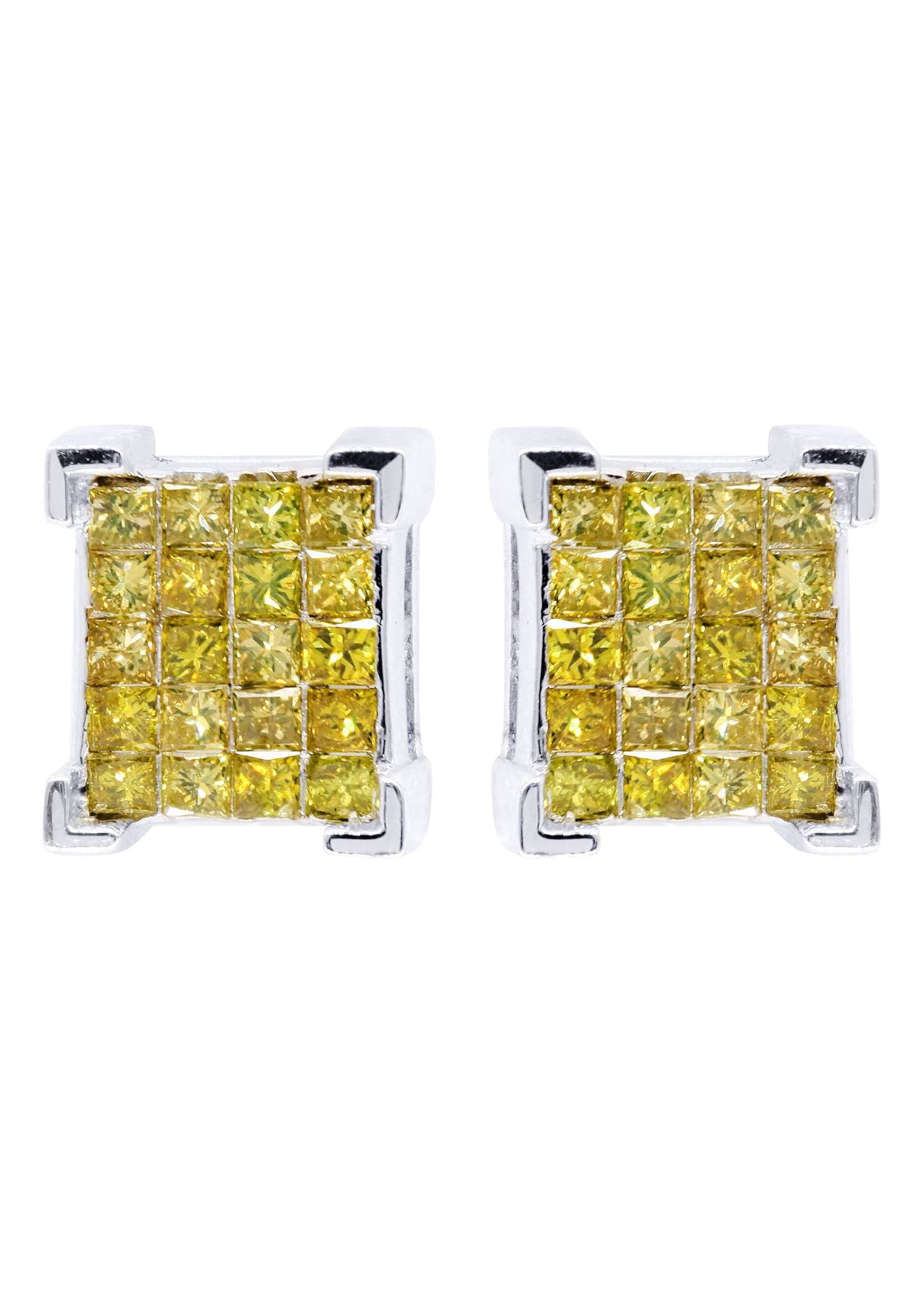 1.25 Carat Diamond Stud Earrings for Men in 14K White Gold - Perfect for Gifts, Weddings & Special Occasions