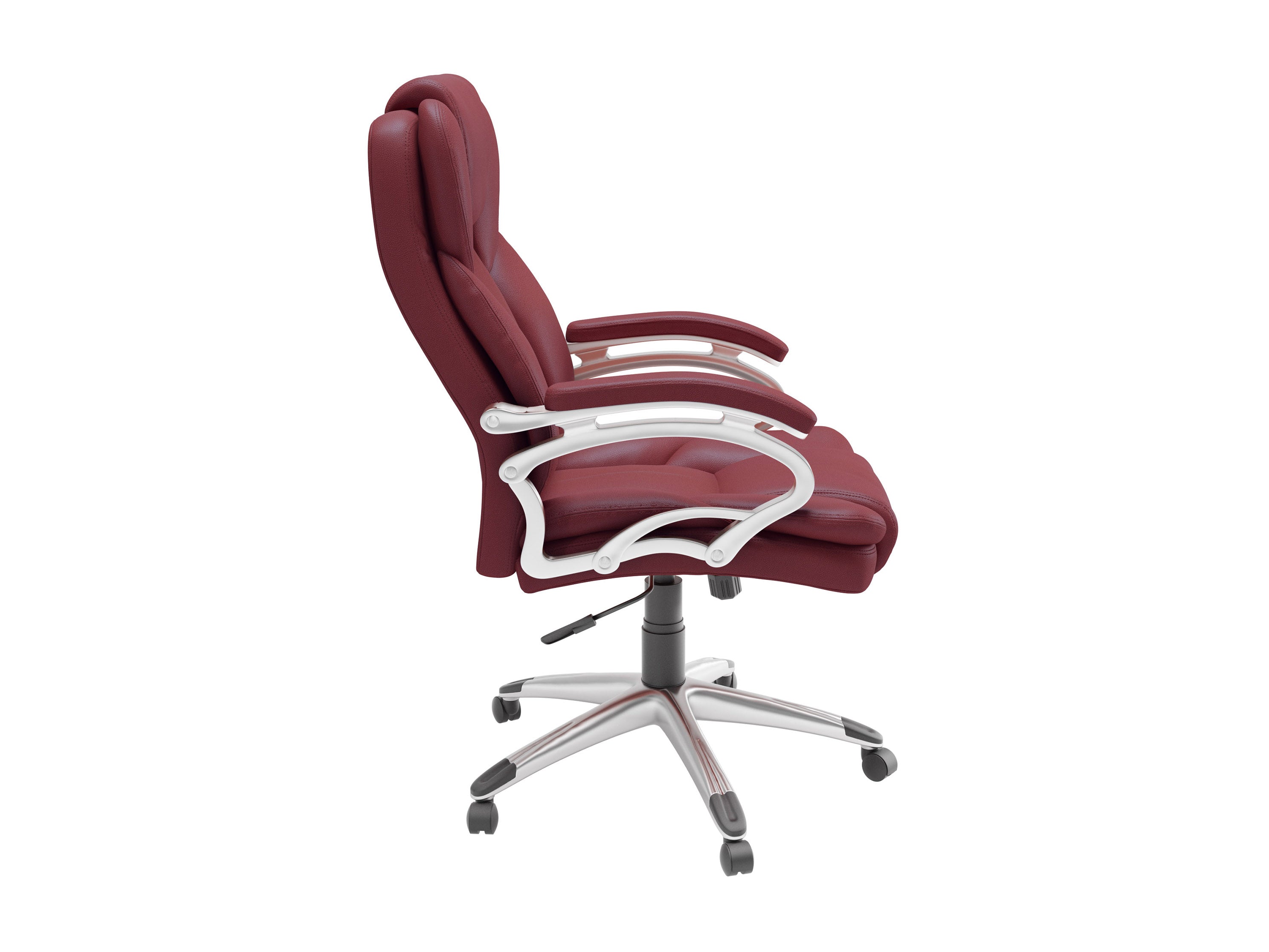 Premium Brick Red Executive Office Chair - Ergonomic High Back Leather Chair with Adjustable Height for Home & Office Workspace - Perfect for Long Hours Sitting, Meetings, and Professional Environments