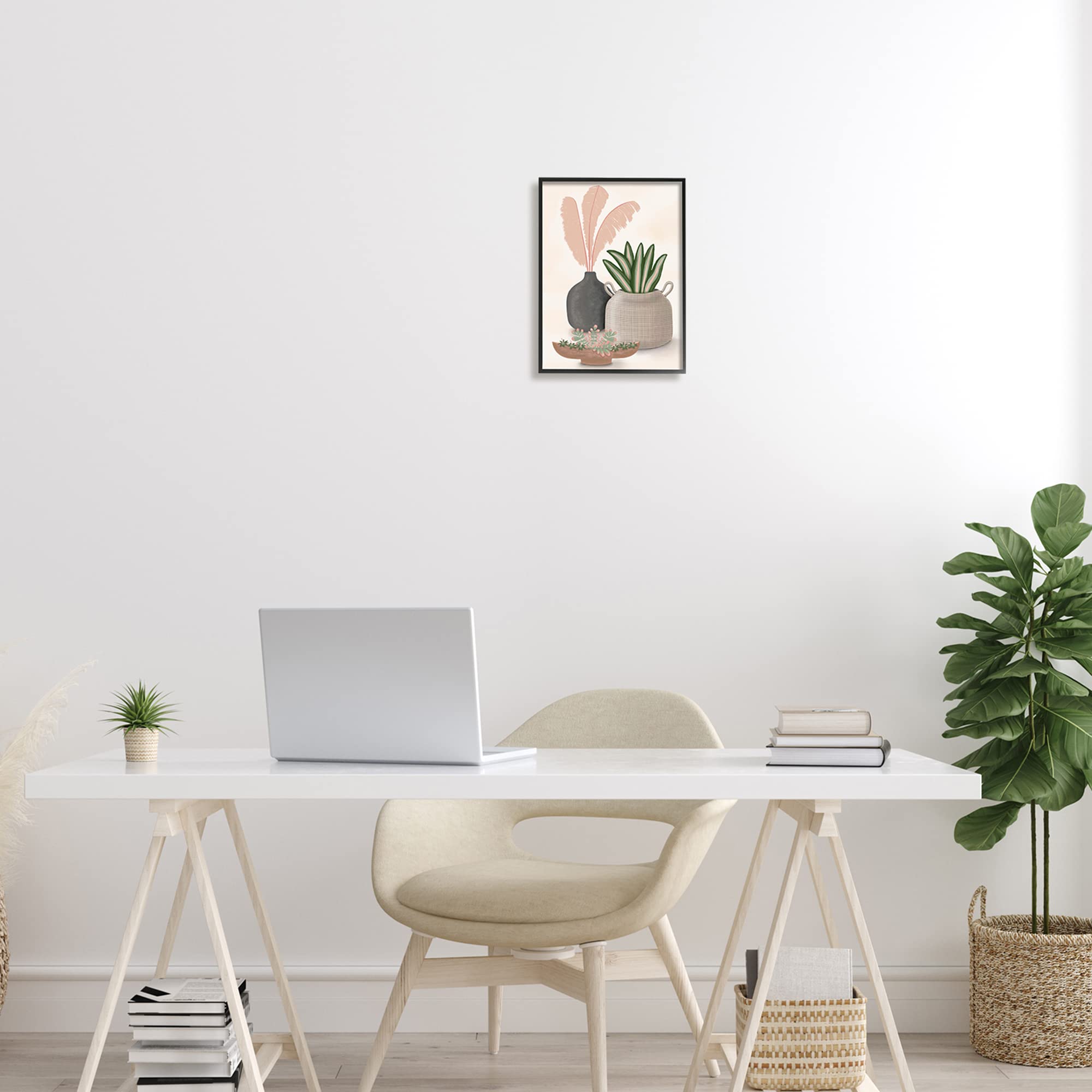 Pastel Botanical Succulents Illustration - Hand-Painted Plant Jars & Vases by Darlene Seale | Perfect for Home Decor, Wedding Centerpieces & Boho Room Aesthetics