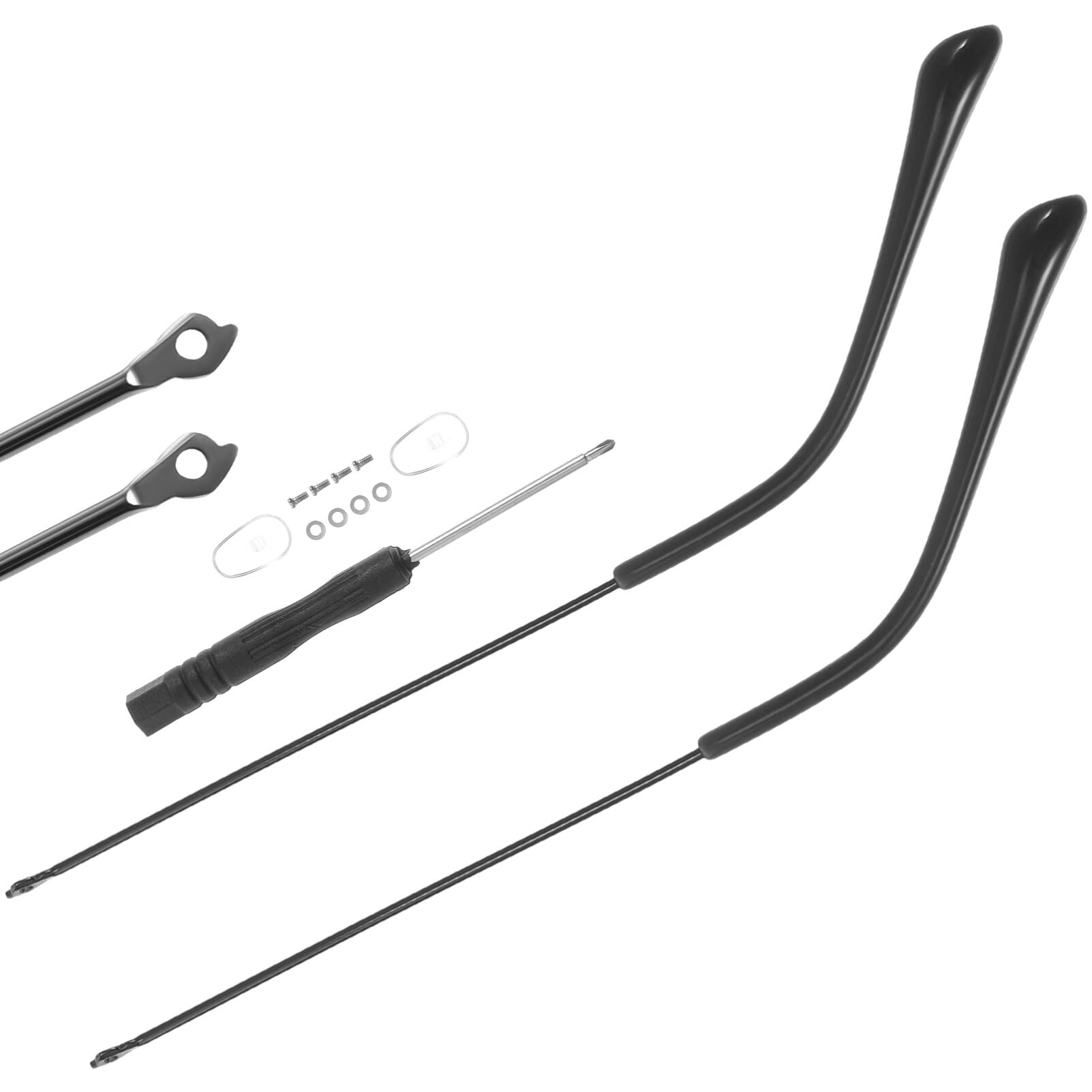 Lurrose 1 Pair Universal Glasses Arm Replacement - Alloy Metal Frame Legs for Eyeglasses & Sunglasses | Durable Accessories for Broken or Worn Frames (Perfect for Reading, Driving, and Outdoor Activities)