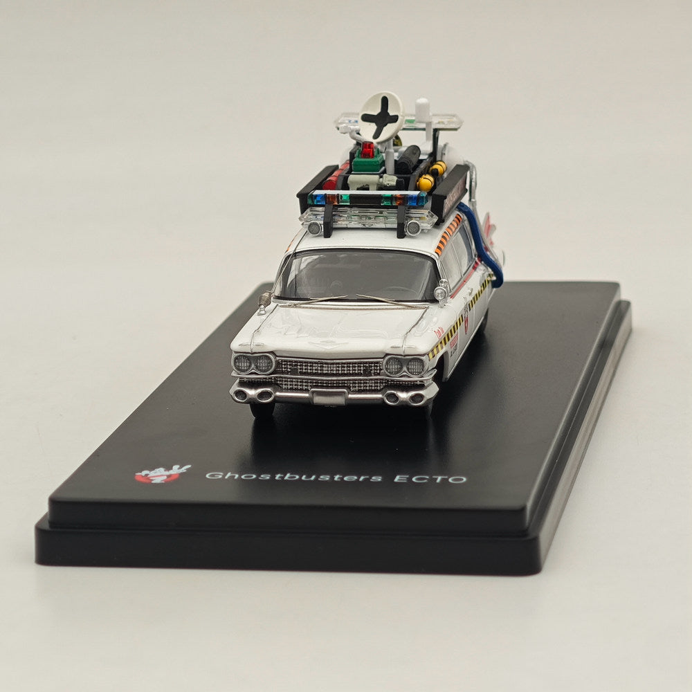 1/64 Scale YS Cadillac Ghostbusters ECTO-1A Diecast Model Car - Highly Detailed Collectible Miniature for Movie Fans & Car Enthusiasts - Perfect for Display, Gifts, and Ghostbusters Memorabilia Collections