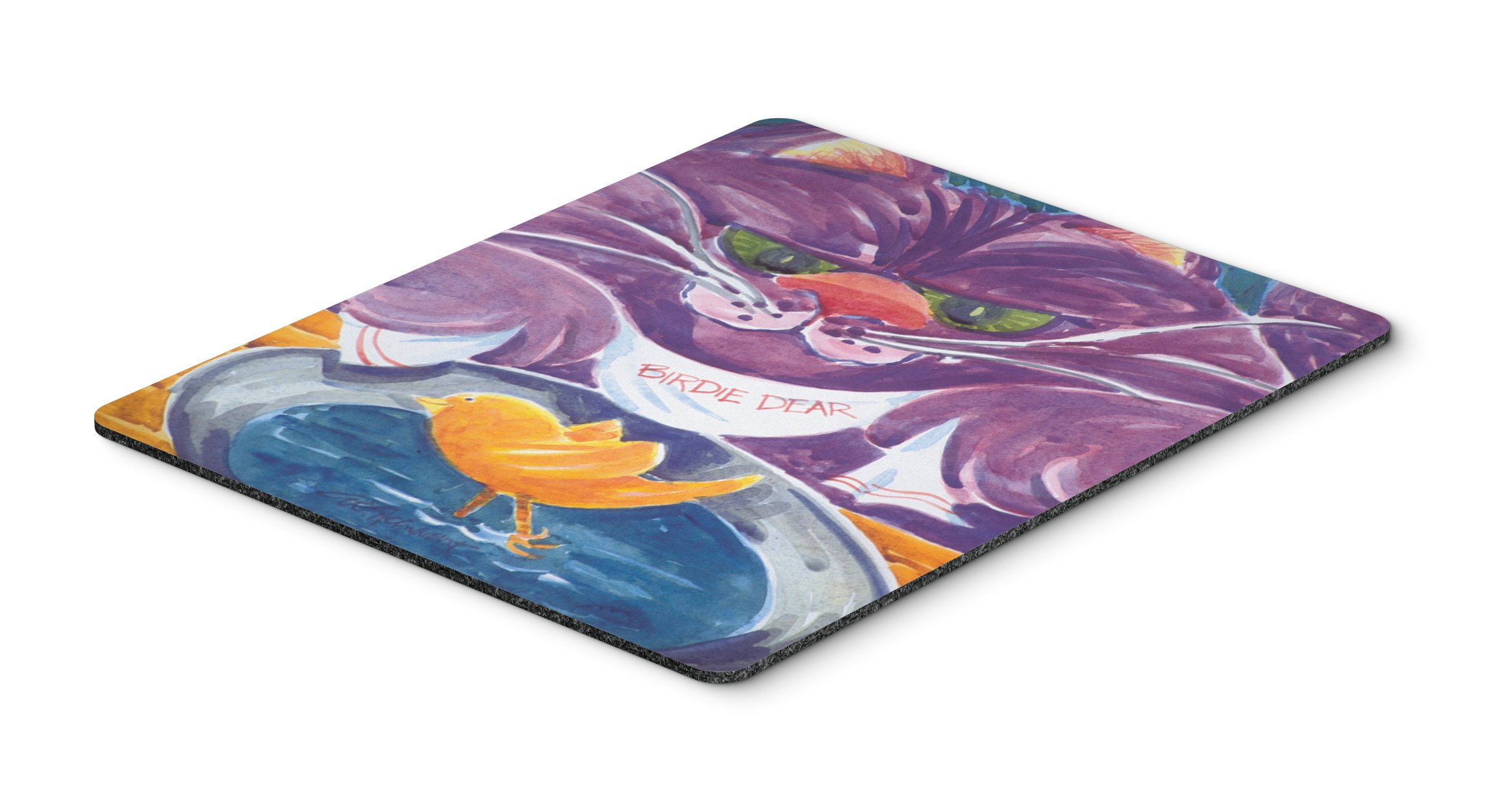 Caroline's Treasures 6004MP Purple Cat Mouse Pad - Large Washable Non-Slip Desk Mat for Home Office, Gaming & Computer Work | Cute Kitty Design for Workstations & Gifts
