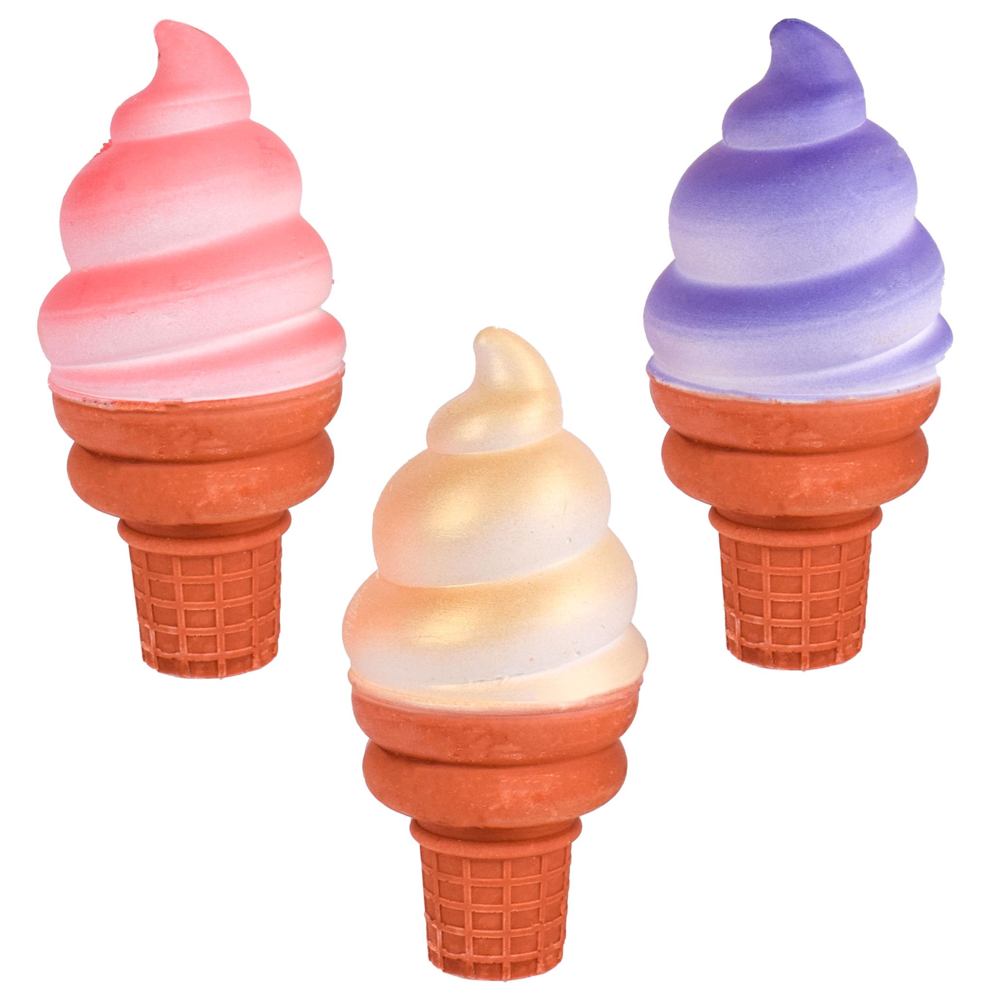 Sunny Days Jumbo Sidewalk Chalk Set - 3 Piece Washable & Non-Toxic Ice Cream Chalk for Kids Ages 3+ | Outdoor Art, Birthday Gifts & Summer Activities