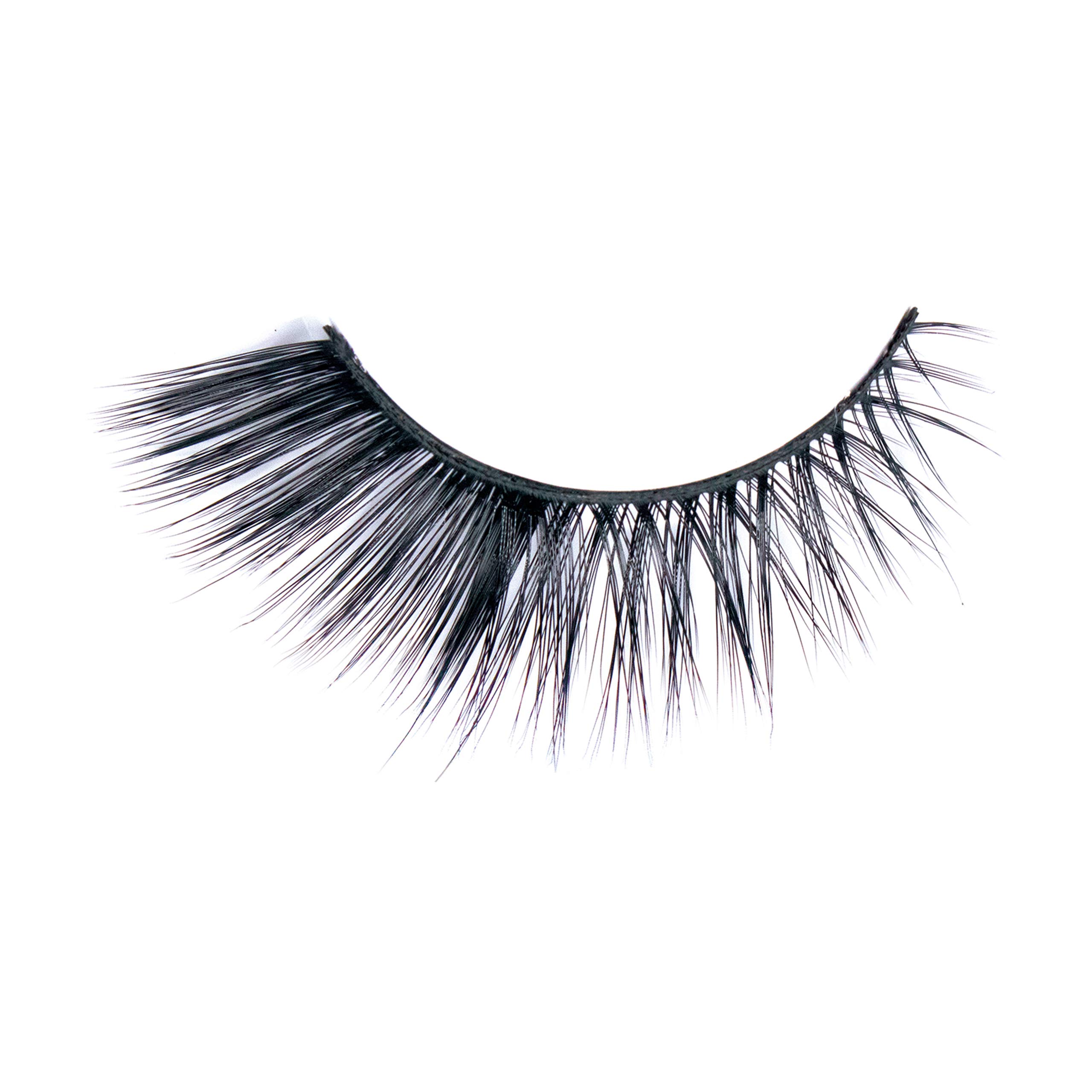 EBIN NEW YORK Cattitude 3D Faux Mink Lashes - Sexy Cat Eye Dramatic Lightweight Reusable False Eyelashes for Winged Out Effect | Perfect for Parties, Date Nights & Special Occasions