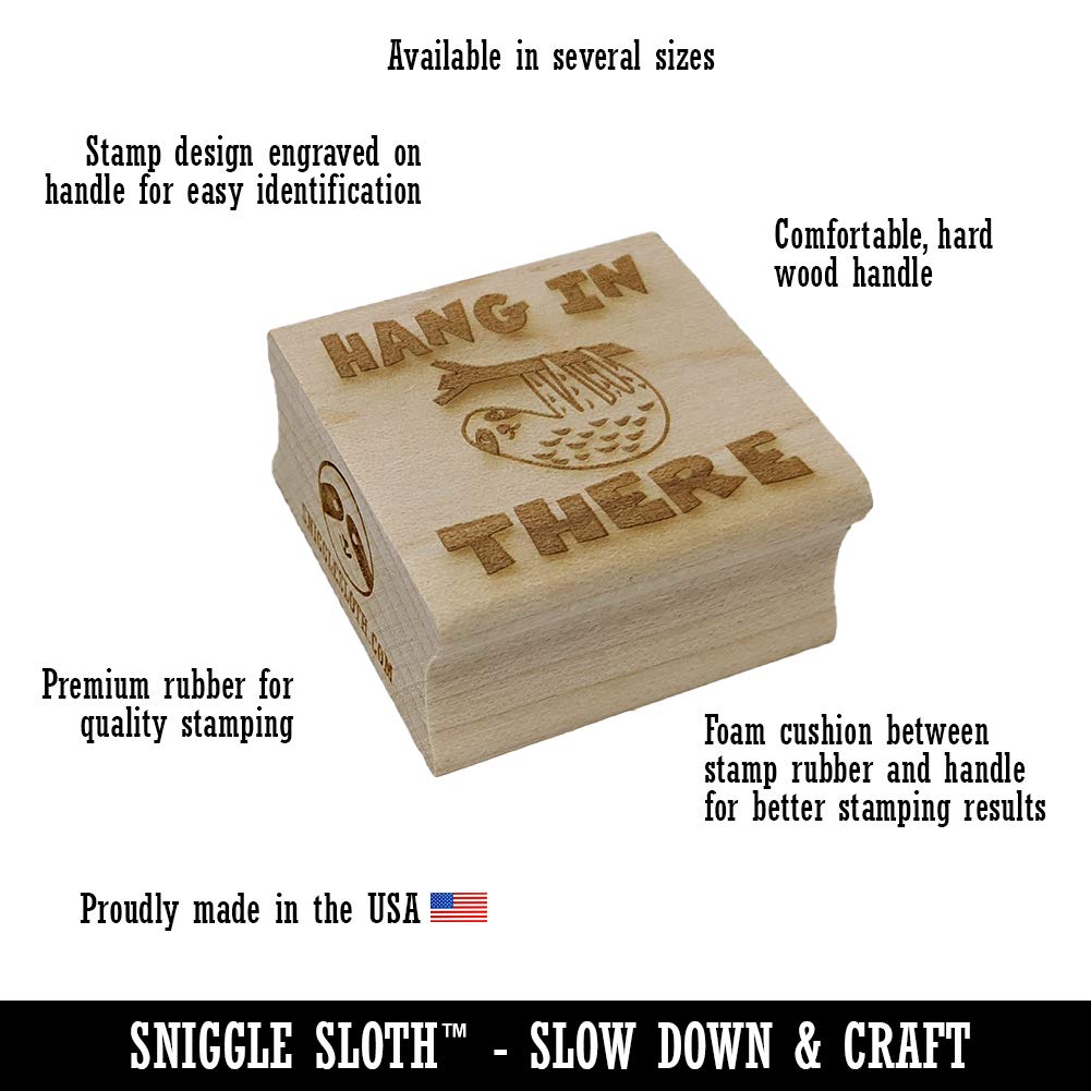 Water Polo Player Rubber Stamp - 1.25 Inch Small Square Craft Stamp for DIY Scrapbooking, Card Making & Journaling - Fun Water Sport Design for Stamping Projects