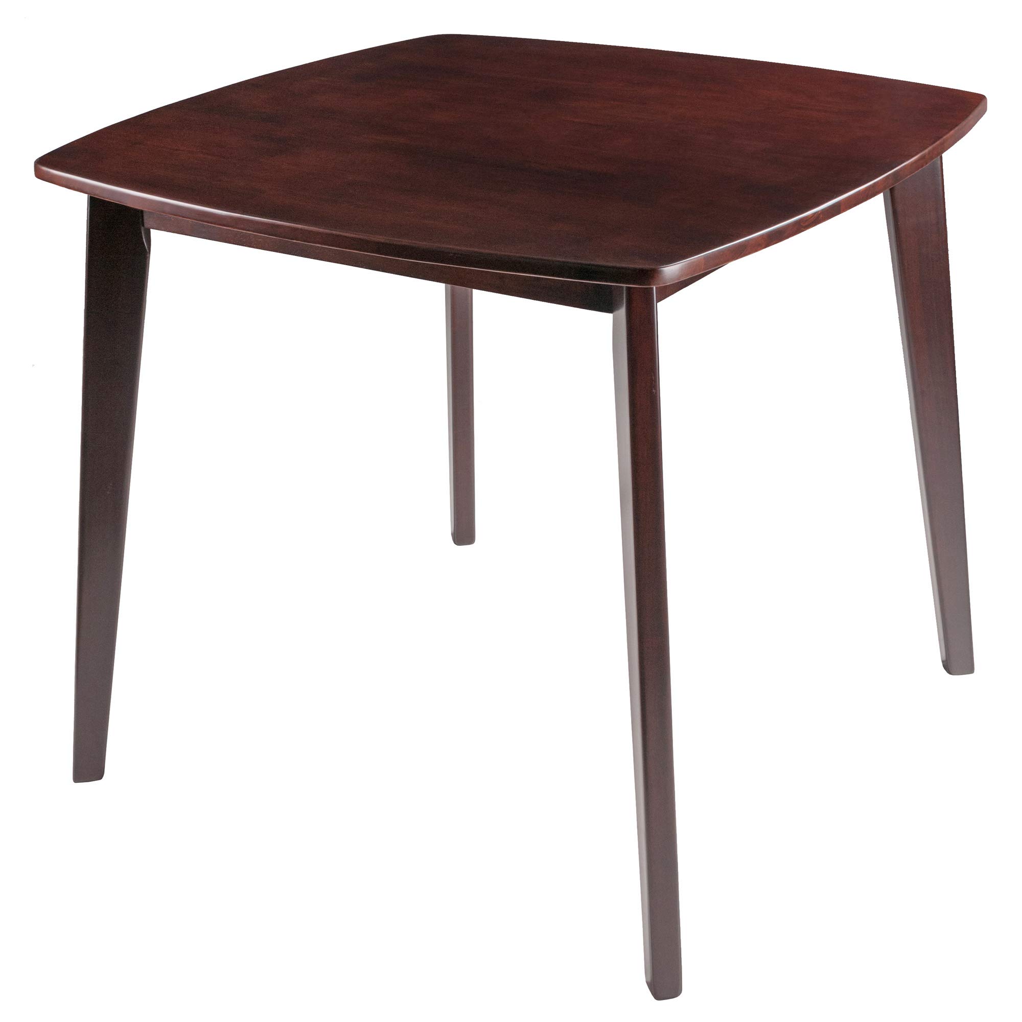 Winsome Wood Pauline 5-Piece Dining Table Set with 4 Chairs - Walnut Finish for Kitchen, Breakfast Nook or Small Space Dining