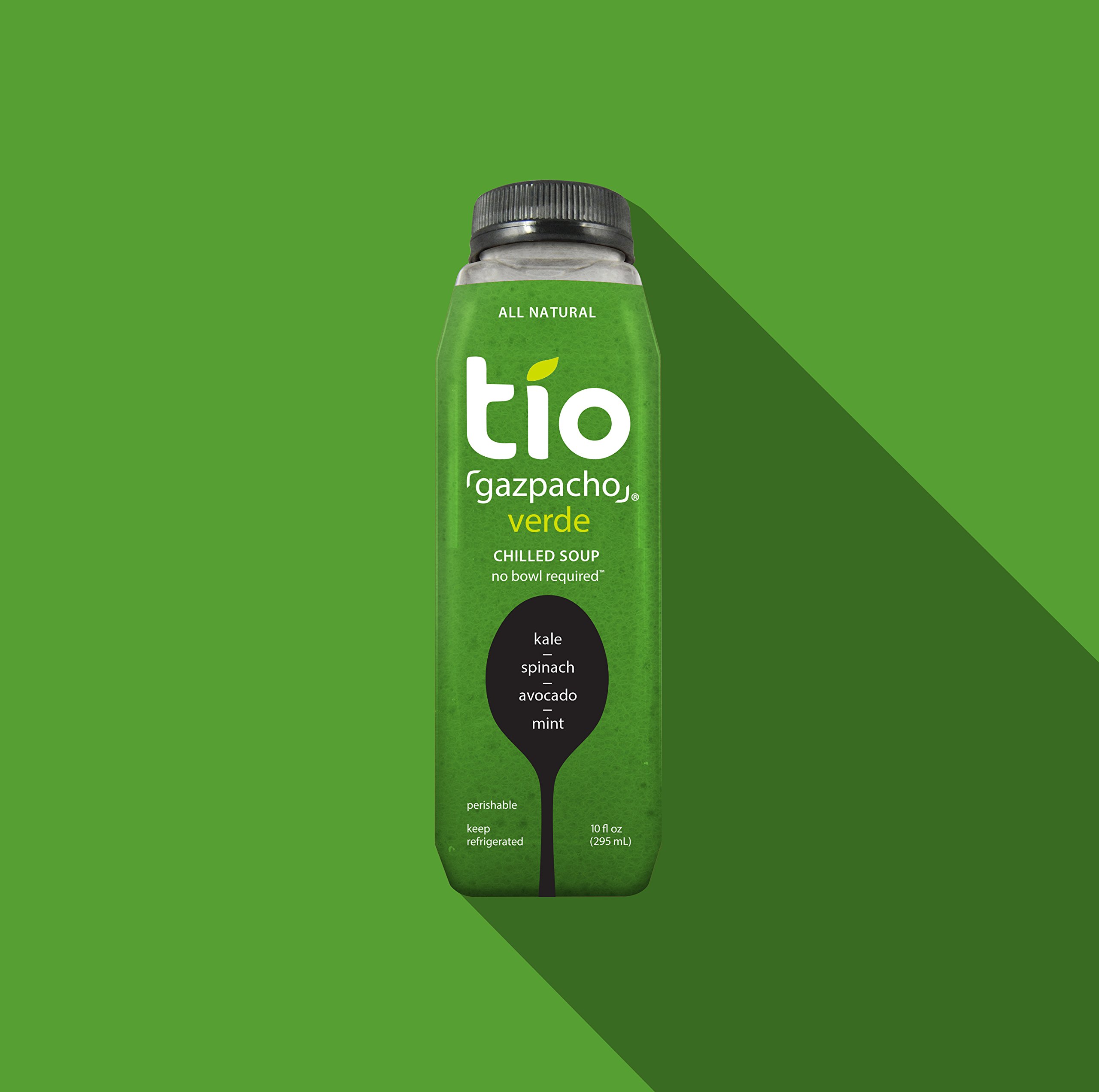 Organic Tio Gazpacho Verde Chilled Soup - Spicy Avocado Flavor, 10 fl oz (Pack of 12) | Cold Spanish Soup for Quick Lunch, Healthy Snacks & On-the-Go Meals