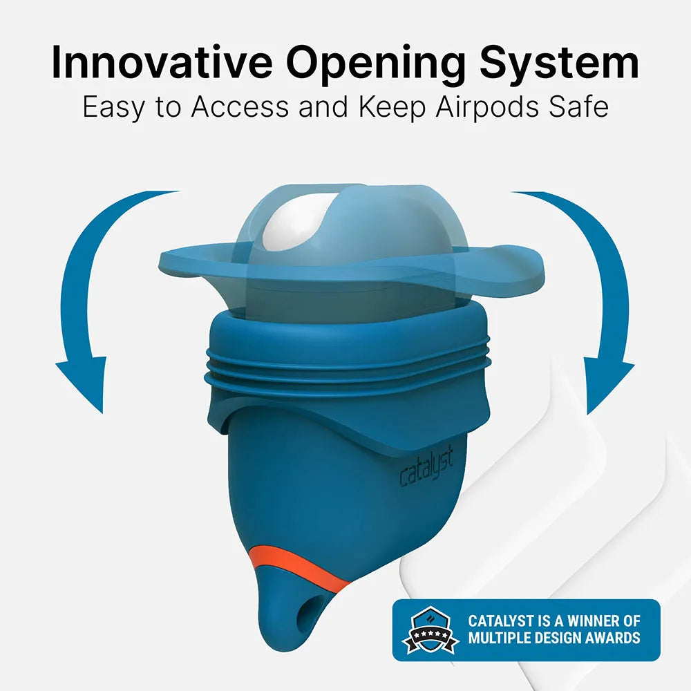 Waterproof Protective Case with Carabiner for AirPods 1st & 2nd Generation - Durable Cover for Gym, Running, Hiking & Outdoor Activities